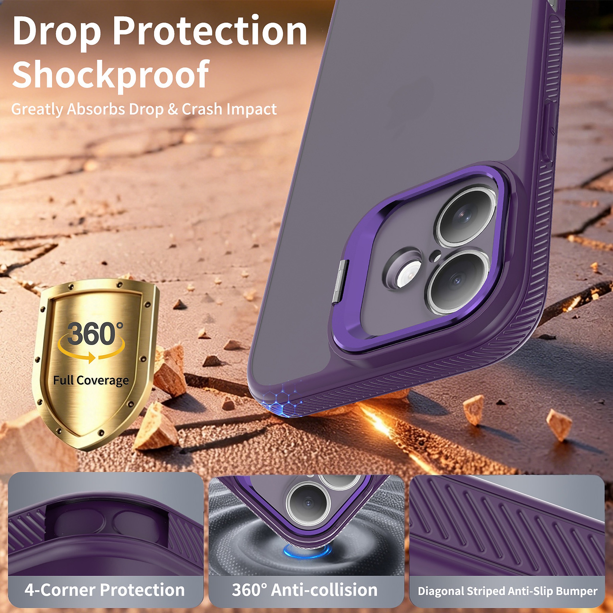SendaFit Precise-Cutout Camera Stand Case for iPhone 16 Plus detail 12