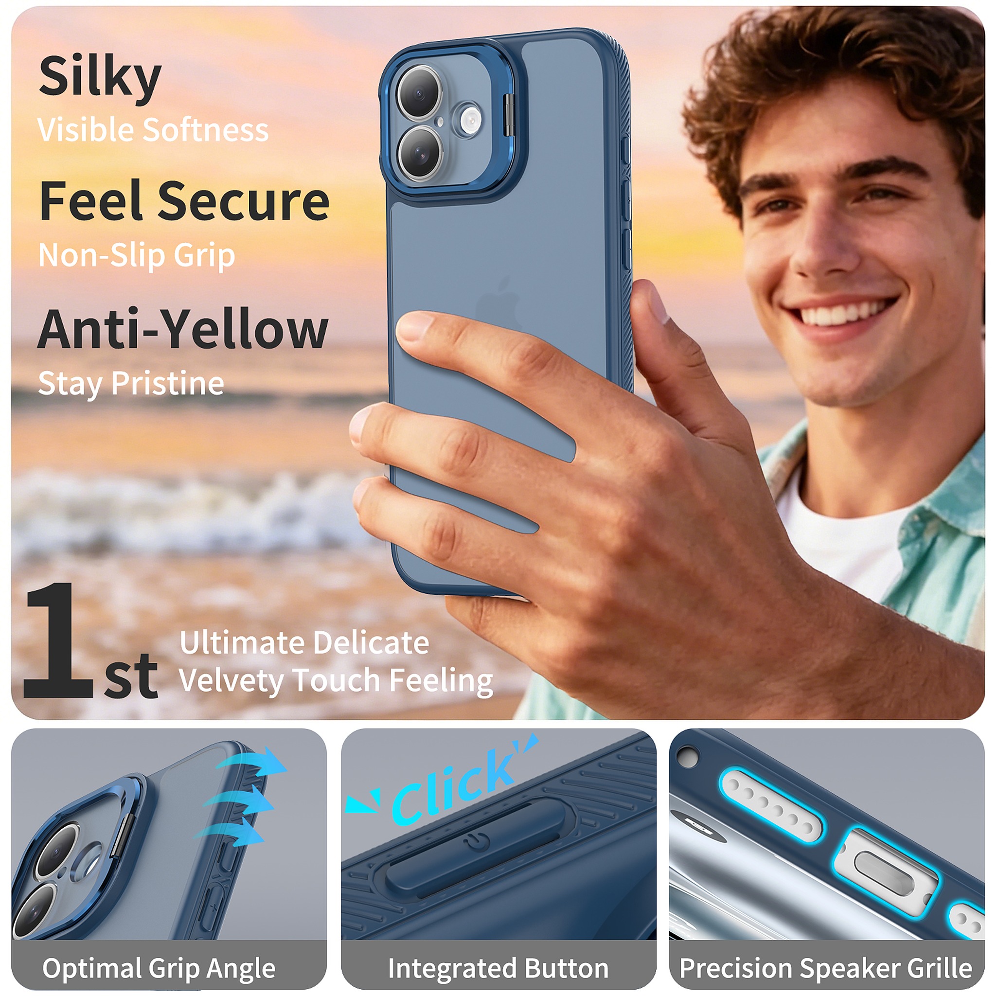 SendaFit Precise-Cutout Camera Stand Case for iPhone 16 Plus detail 19