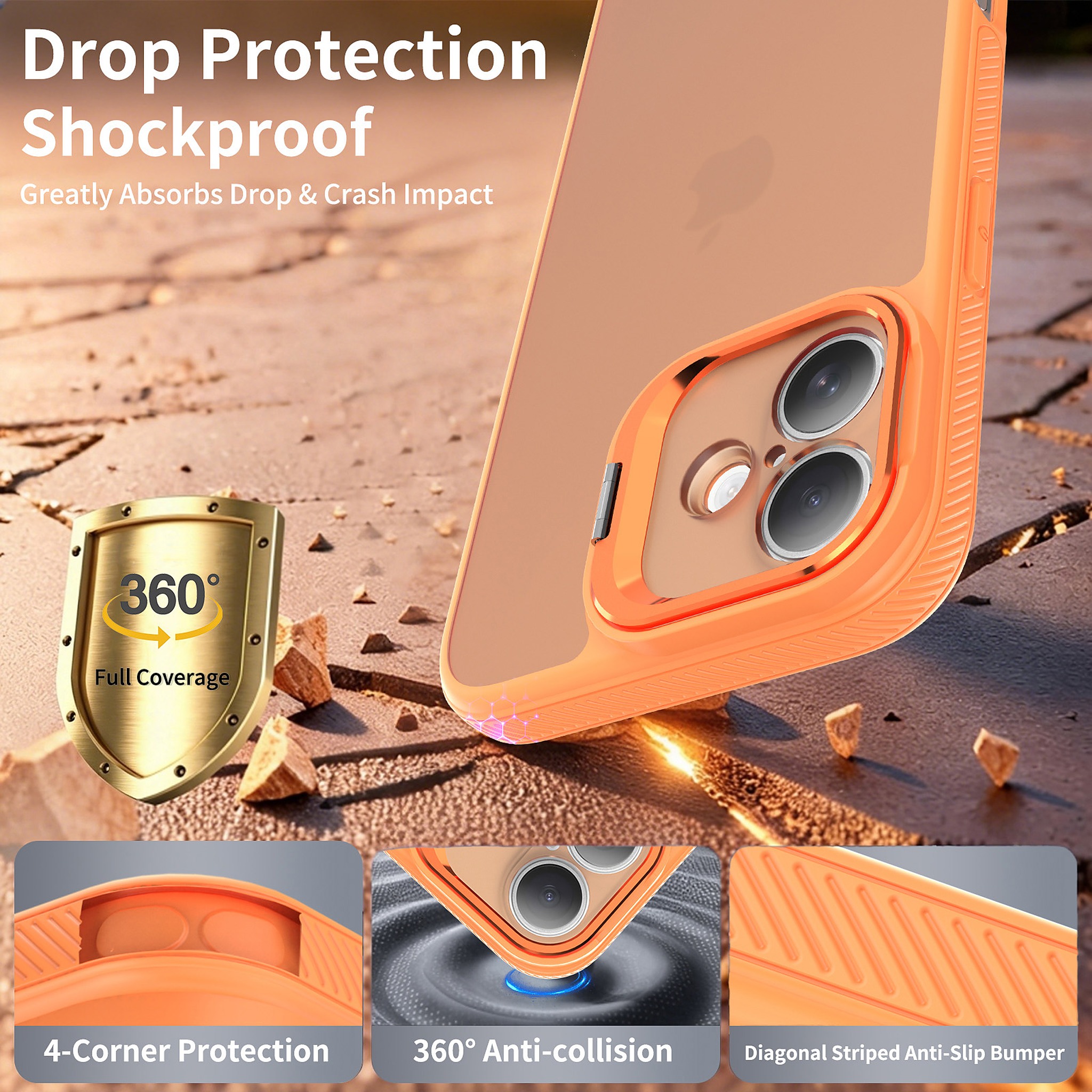 SendaFit Precise-Cutout Camera Stand Case for iPhone 16 Plus detail 8