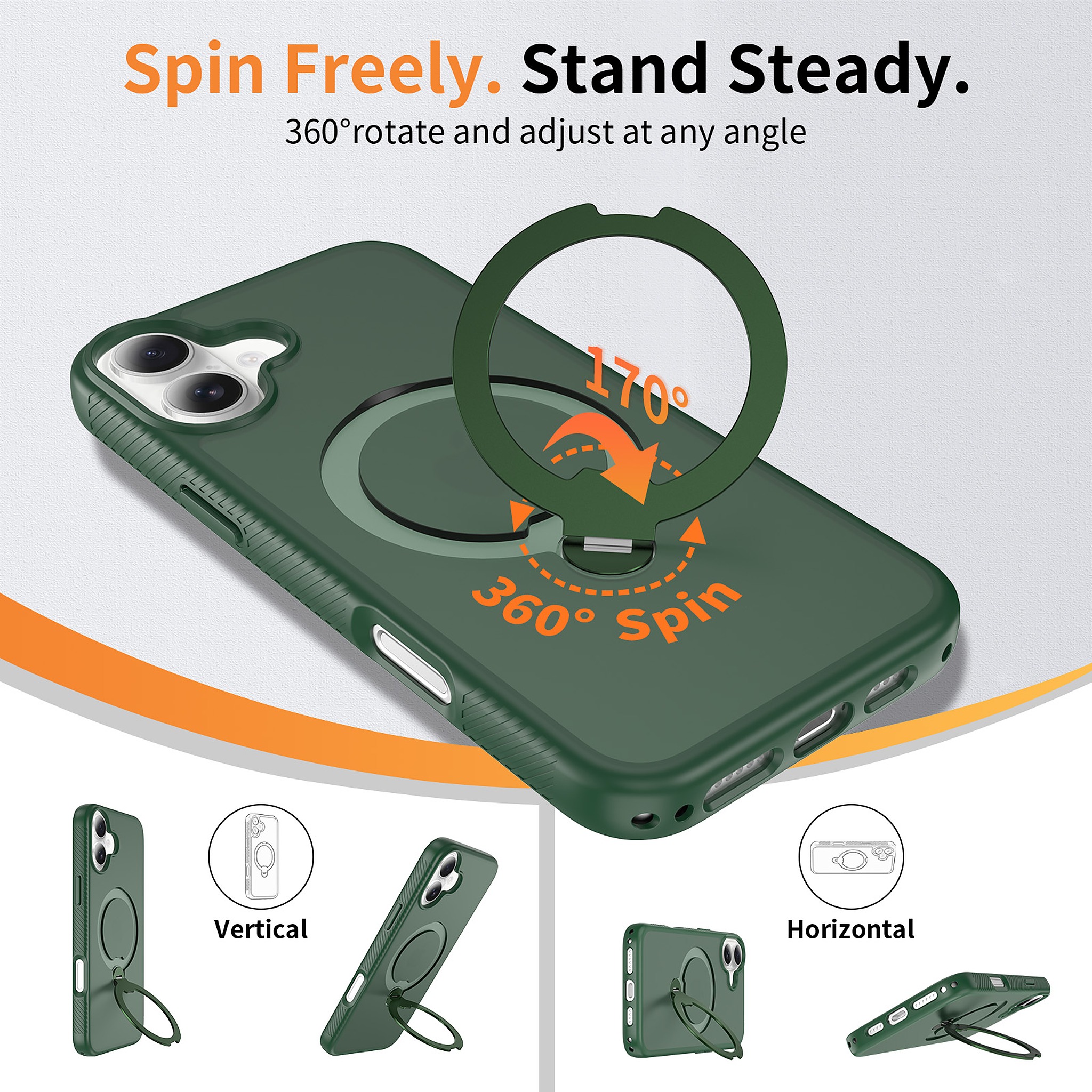 SendaFit 360° Full-Body Two-in-One Case for iPhone 16 Plus detail 12
