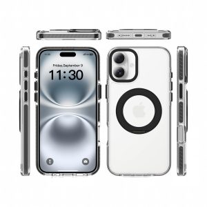SendaFit Iridescent Clear 360° Stand Case for iPhone 16 Plus