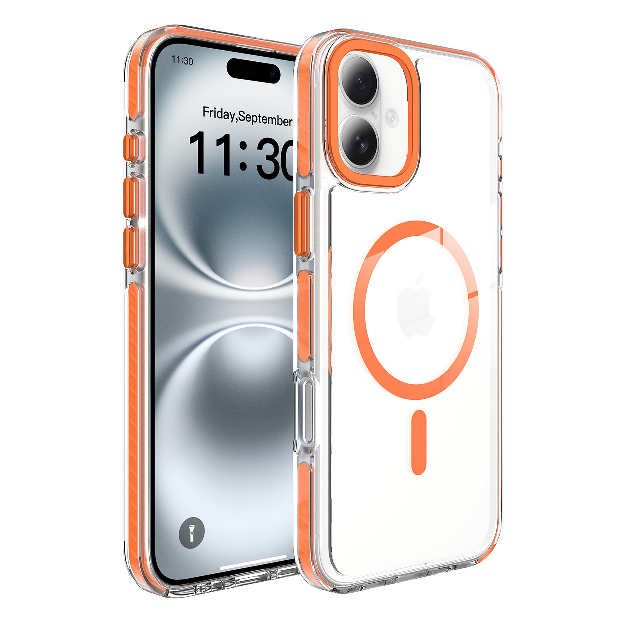 SendaFit Iridescent Two-Tone MagSafe Case for iPhone 16 Plus - Orange