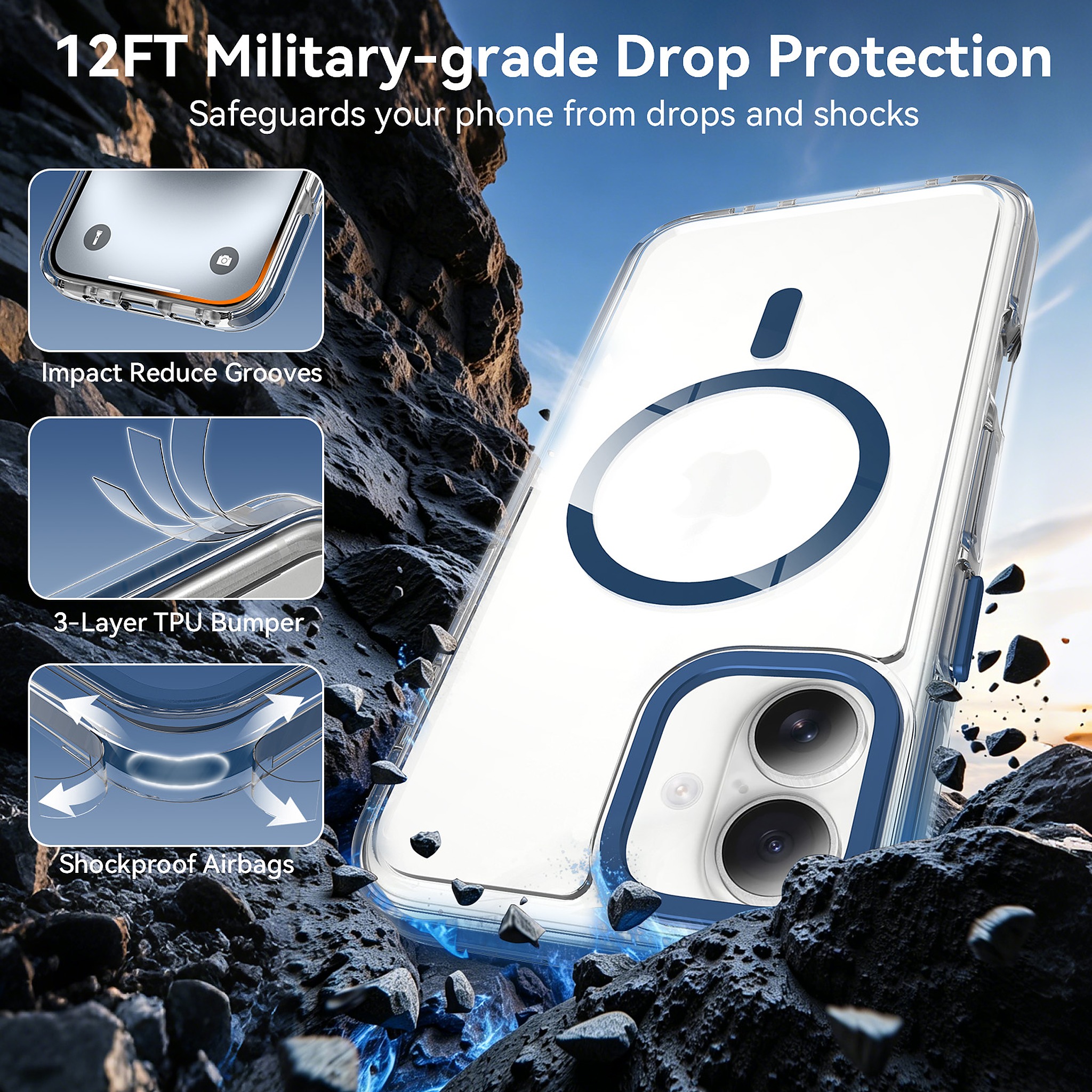 SendaFit Iridescent Two-Tone MagSafe Case for iPhone 16 Plus detail 3