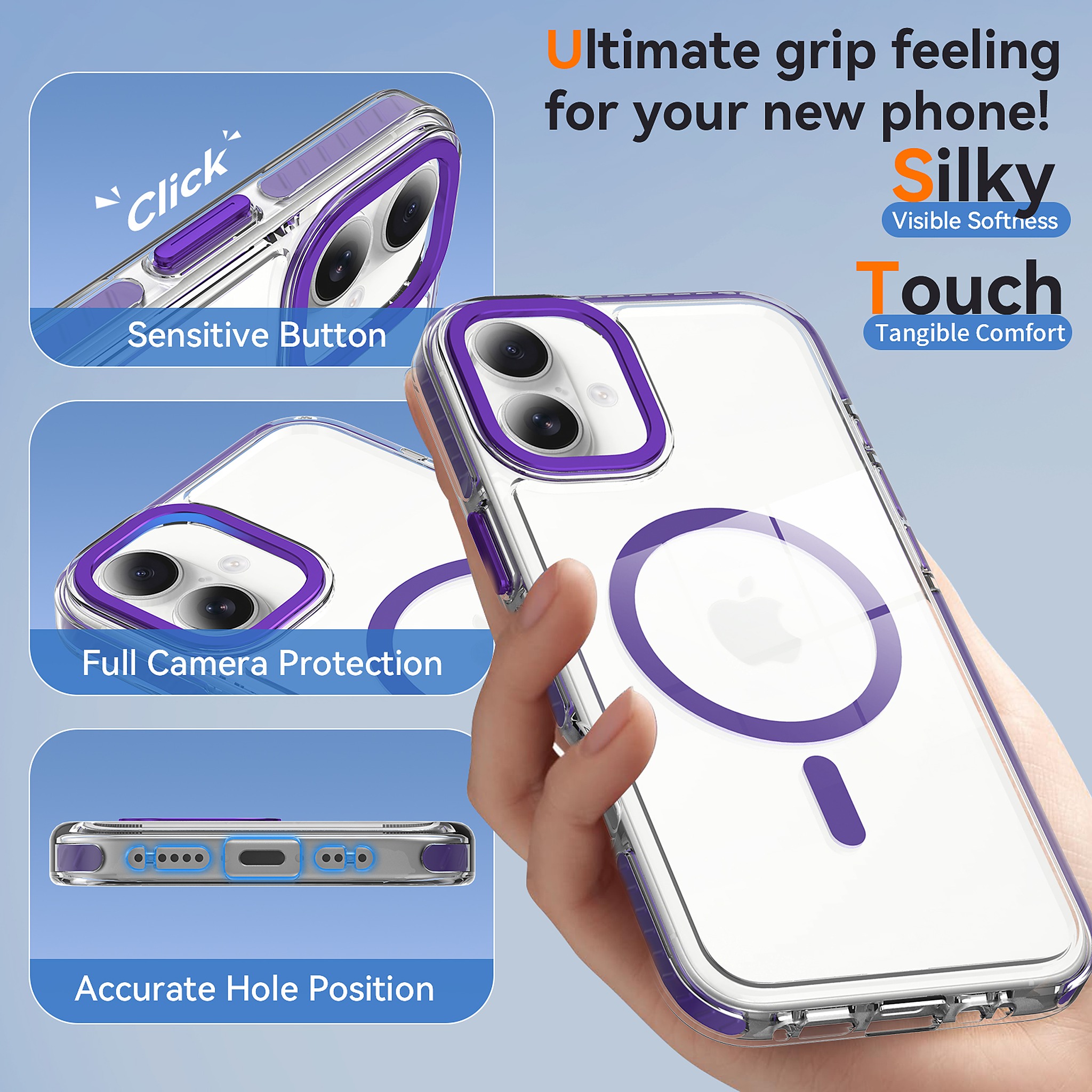 SendaFit Iridescent Two-Tone MagSafe Case for iPhone 16 Plus detail 6