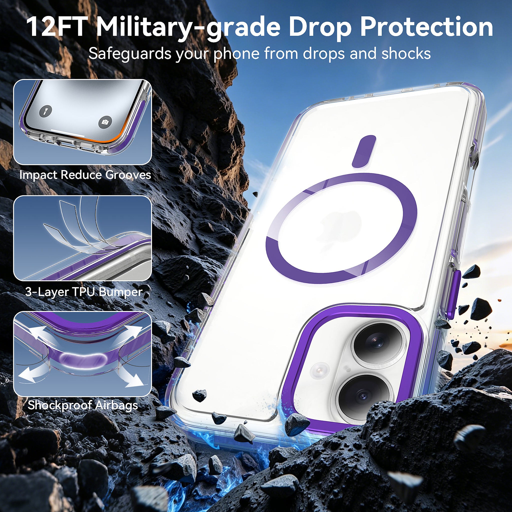 SendaFit Iridescent Two-Tone MagSafe Case for iPhone 16 Plus detail 8