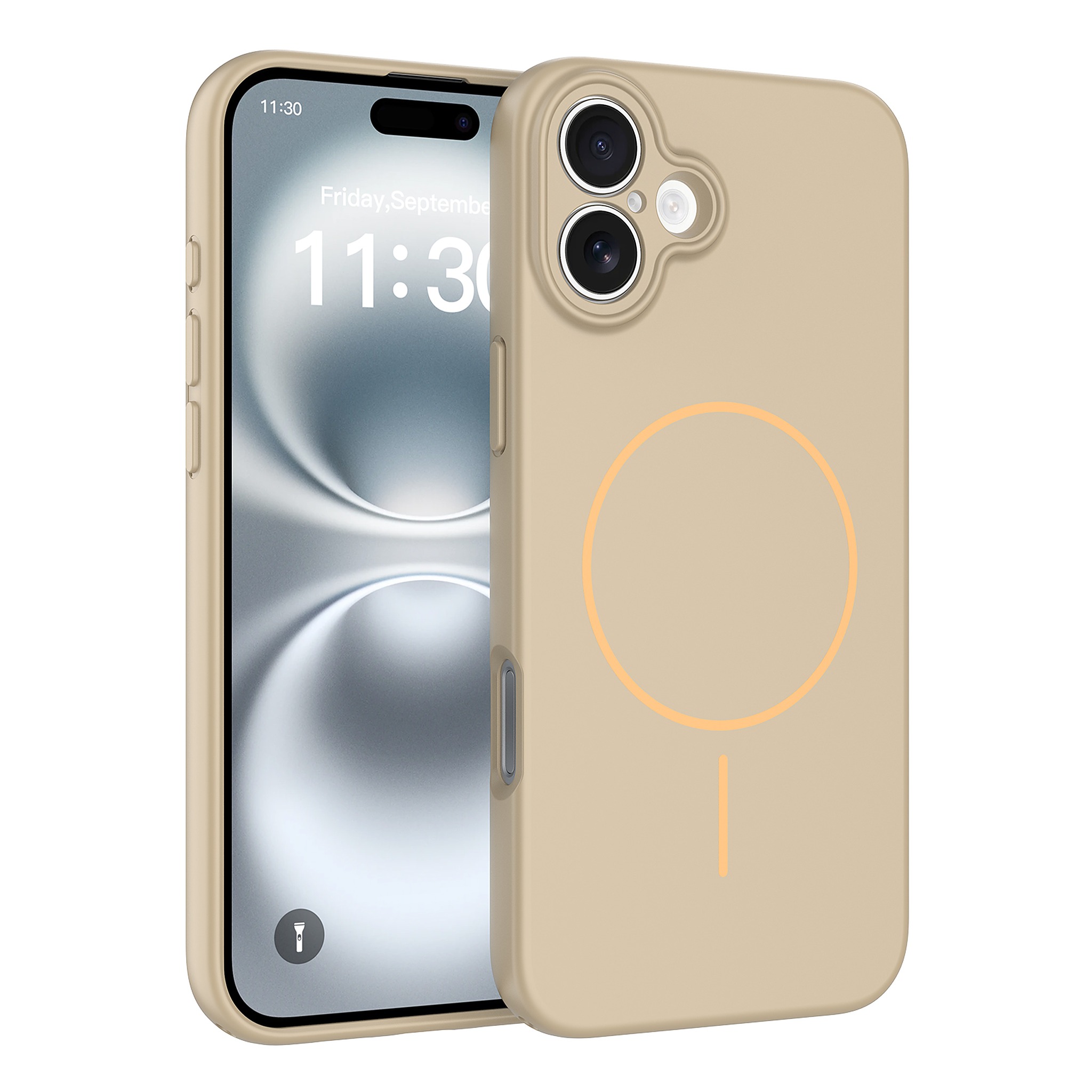 SendaFit Solid-Color Two-in-One MagSafe Case for iPhone 16 Plus - Desert Gold