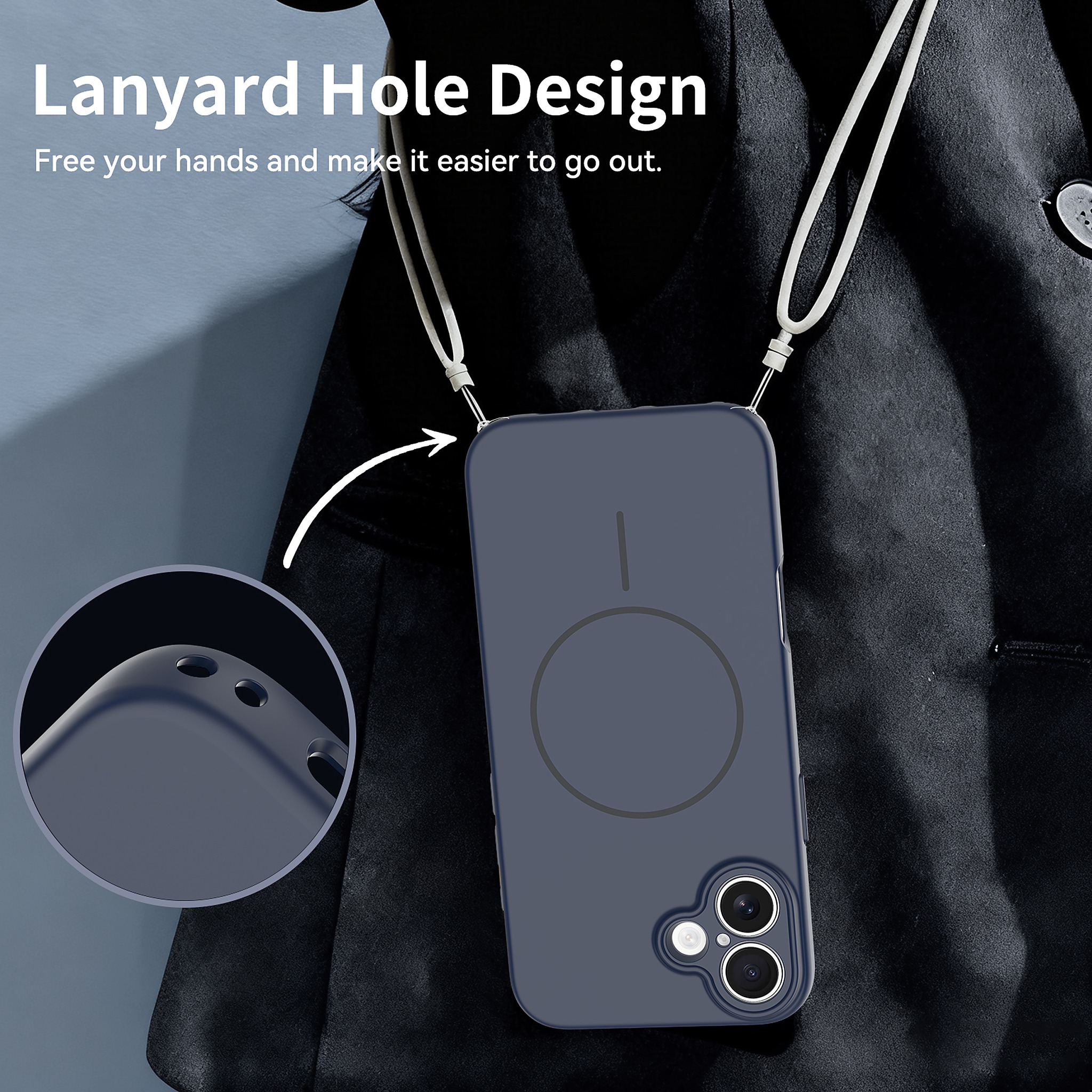SendaFit Solid-Color Two-in-One MagSafe Case for iPhone 16 Plus detail 13
