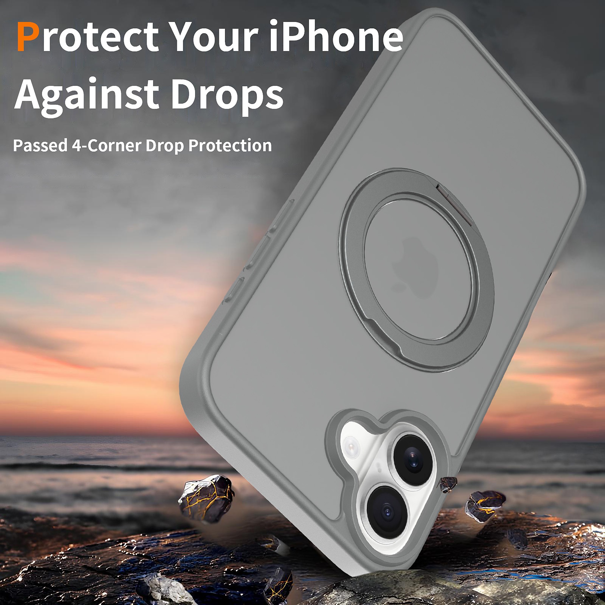 SendaFit Matte Skin-Feel 360° Stand Case for iPhone 16 Plus detail 10