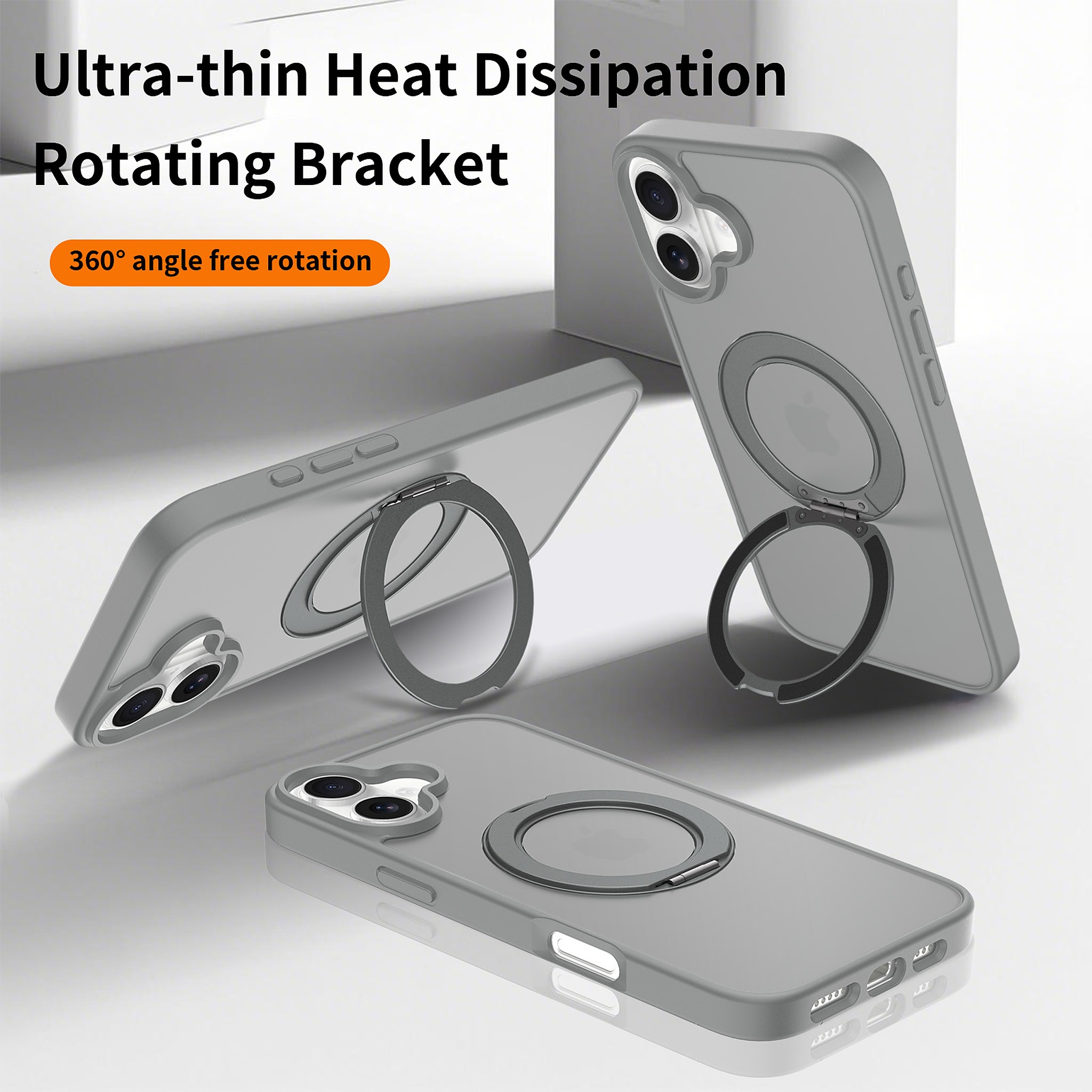 SendaFit Matte Skin-Feel 360° Stand Case for iPhone 16 Plus detail 13