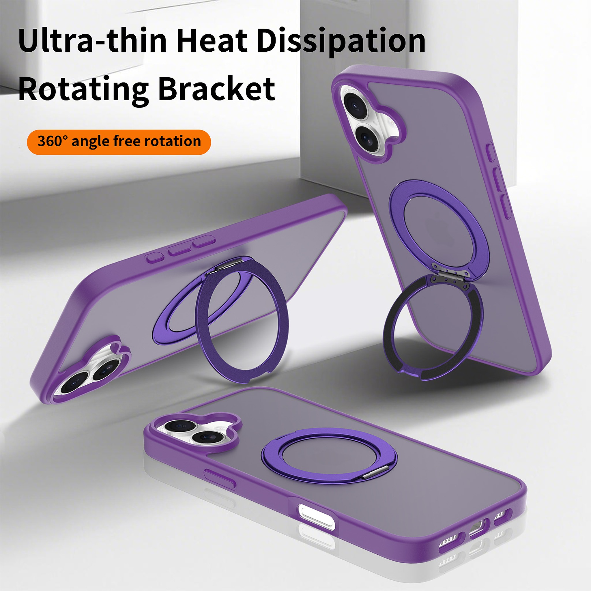 SendaFit Matte Skin-Feel 360° Stand Case for iPhone 16 Plus detail 19
