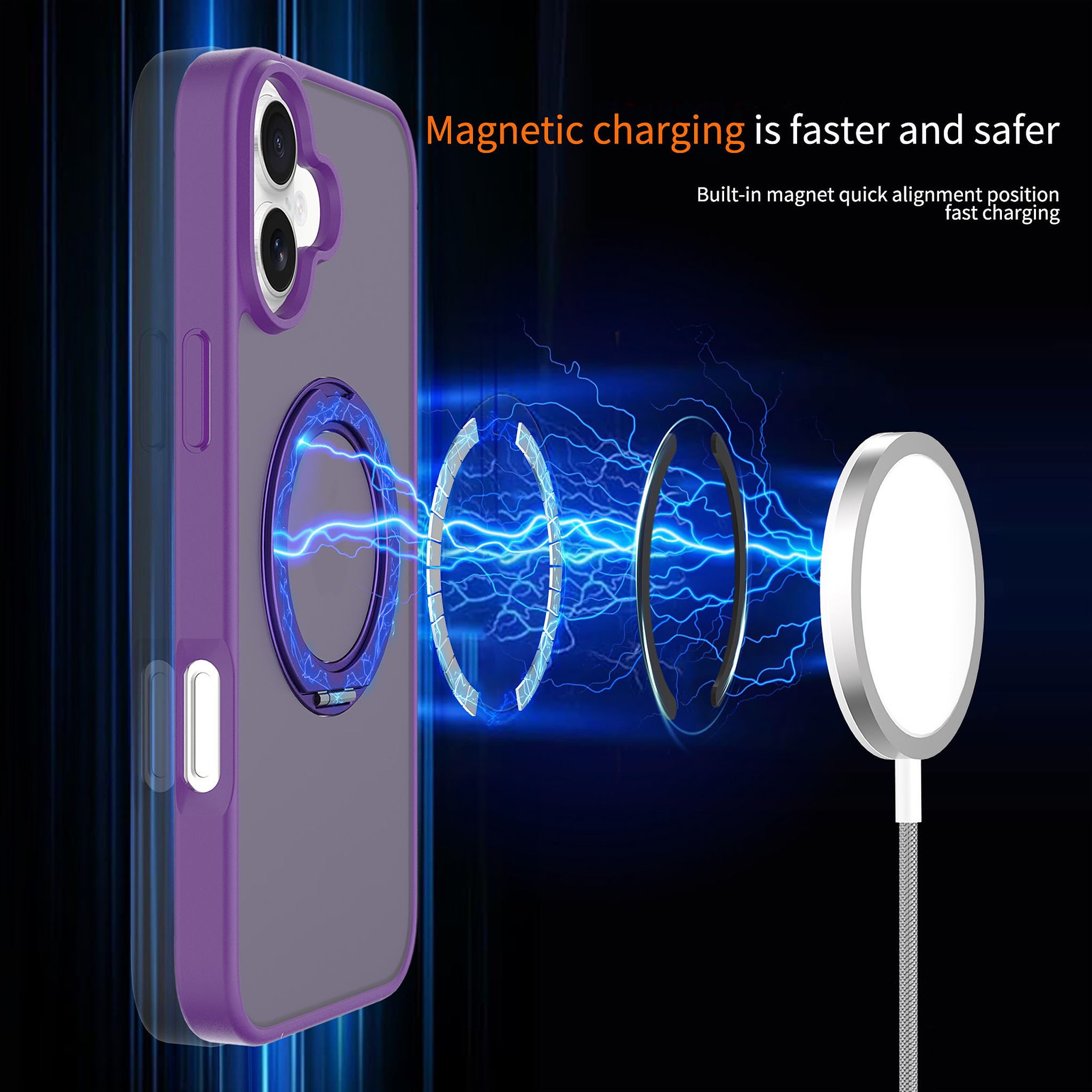 SendaFit Matte Skin-Feel 360° Stand Case for iPhone 16 Plus detail 20