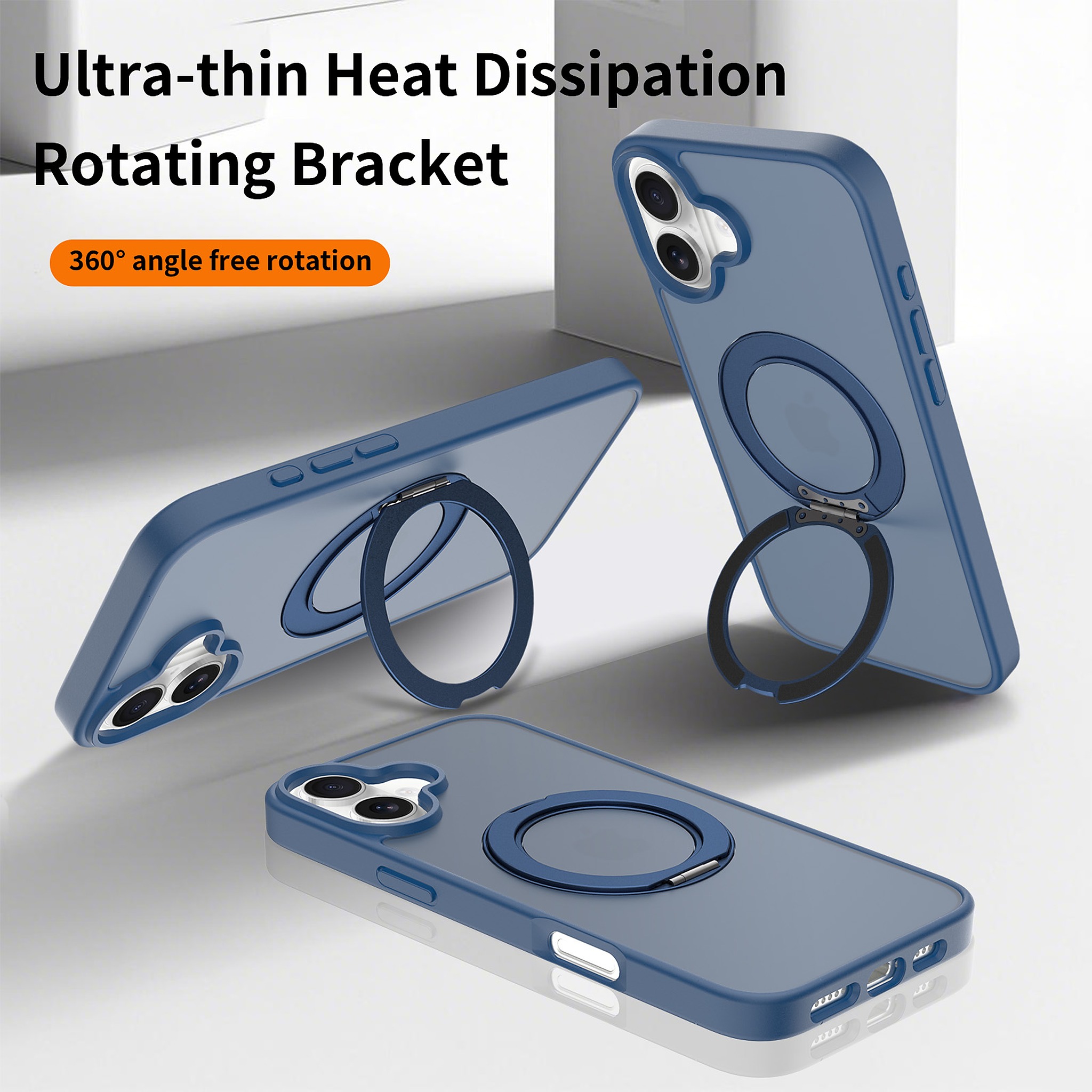 SendaFit Matte Skin-Feel 360° Stand Case for iPhone 16 Plus detail 24