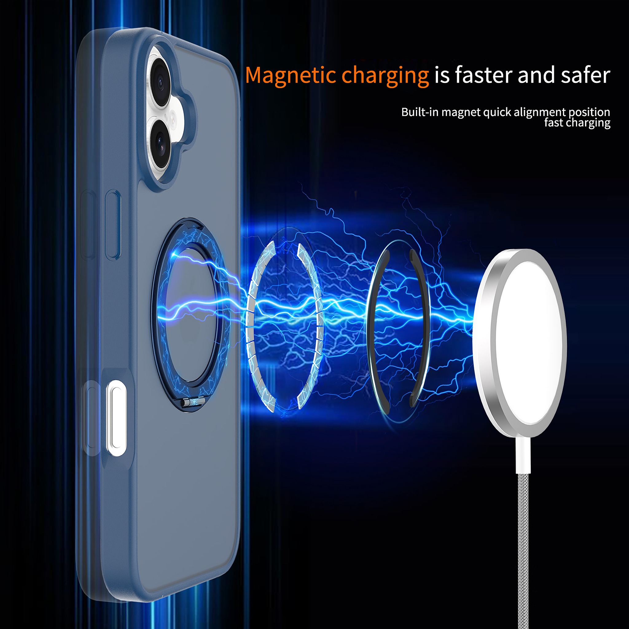 SendaFit Matte Skin-Feel 360° Stand Case for iPhone 16 Plus detail 25