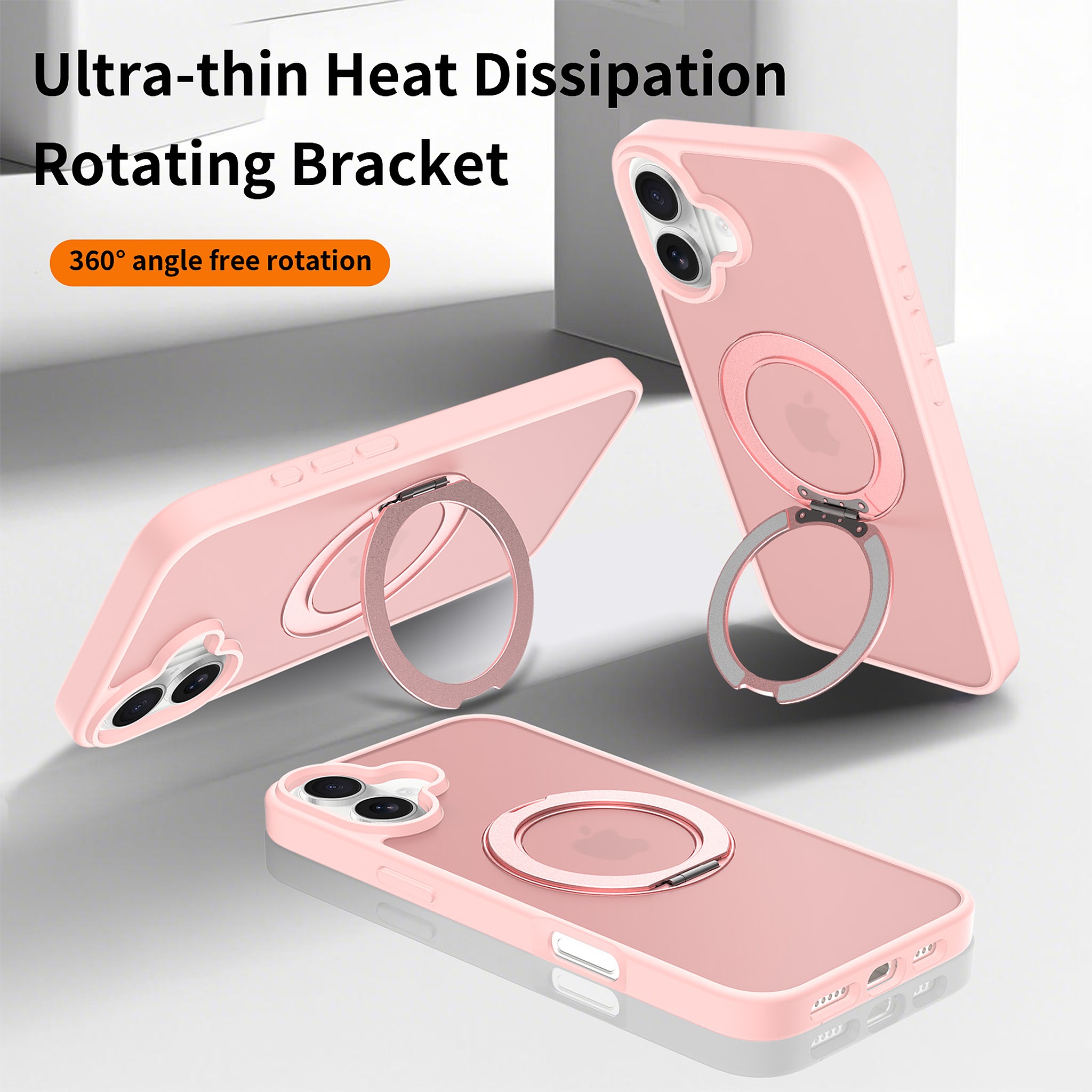 SendaFit Matte Skin-Feel 360° Stand Case for iPhone 16 Plus detail 3