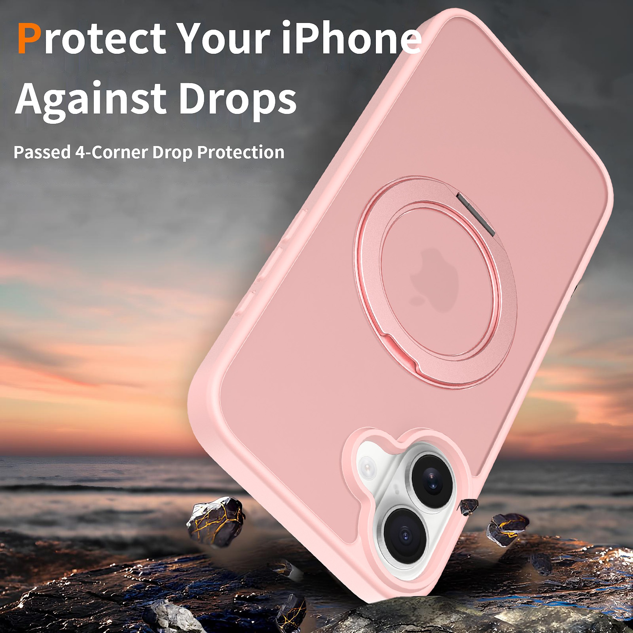 SendaFit Matte Skin-Feel 360° Stand Case for iPhone 16 Plus detail 30