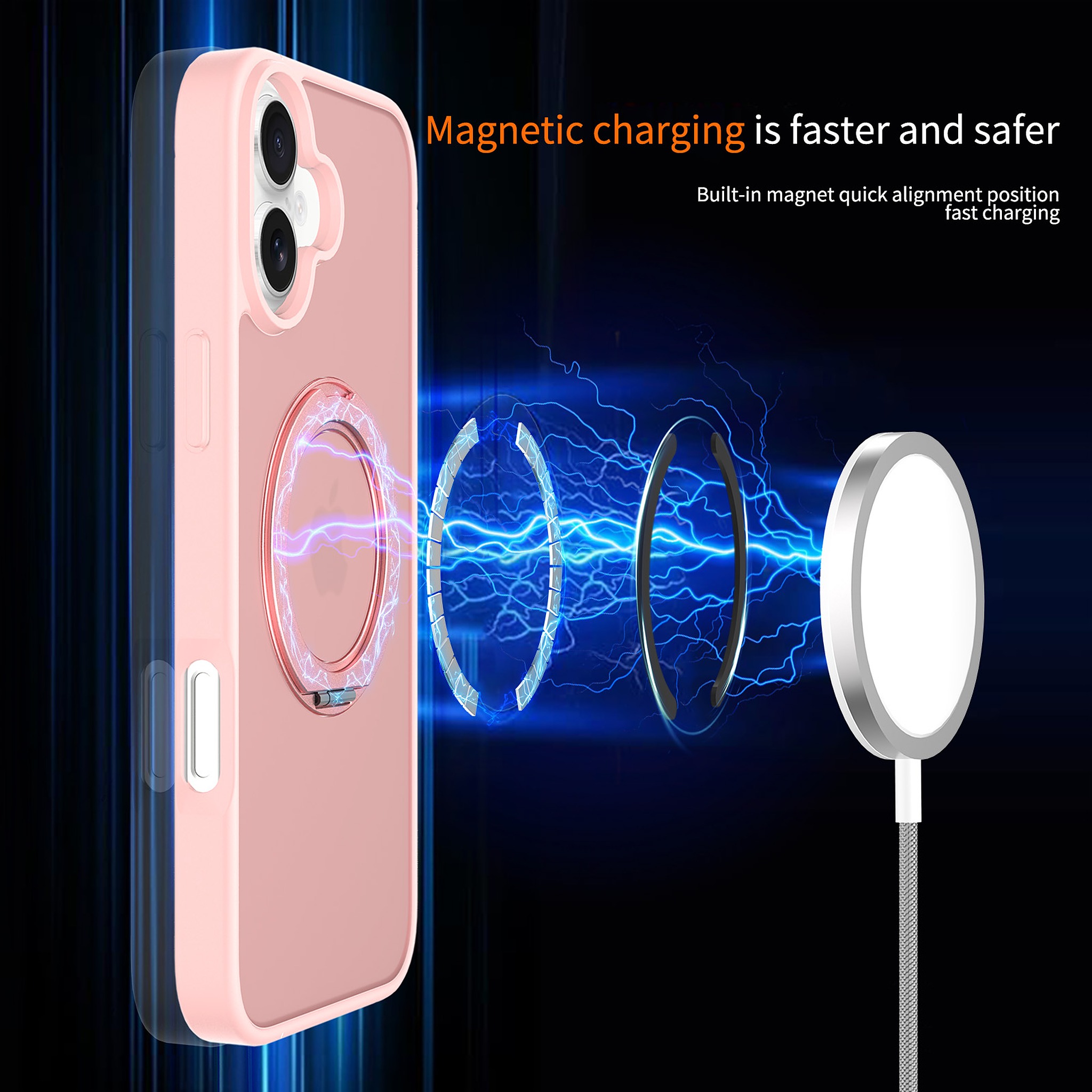 SendaFit Matte Skin-Feel 360° Stand Case for iPhone 16 Plus detail 4