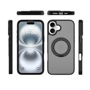 SendaFit Matte Skin-Feel 360° Stand Case for iPhone 16 Plus