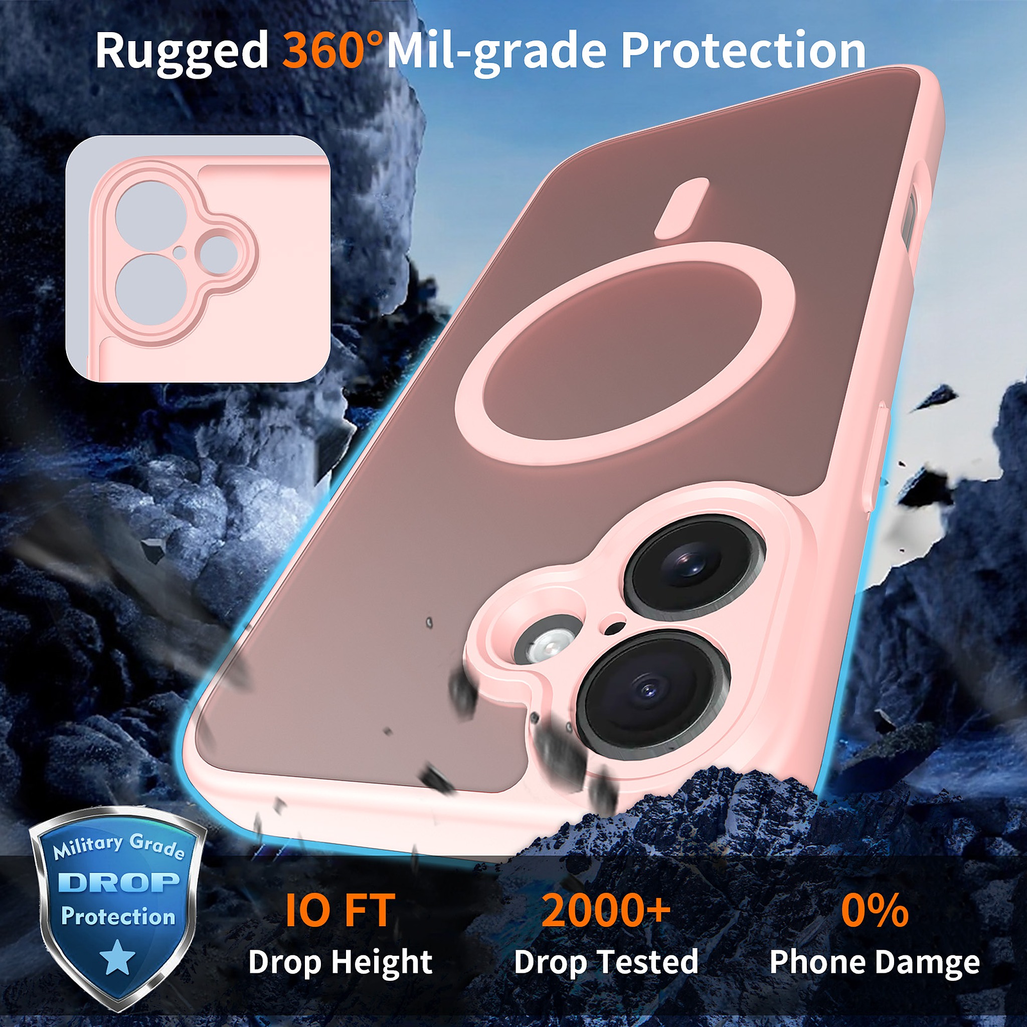 SendaFit Precise-Cutout Matte Skin-Feel MagSafe Case for iPhone 16 Plus detail 10