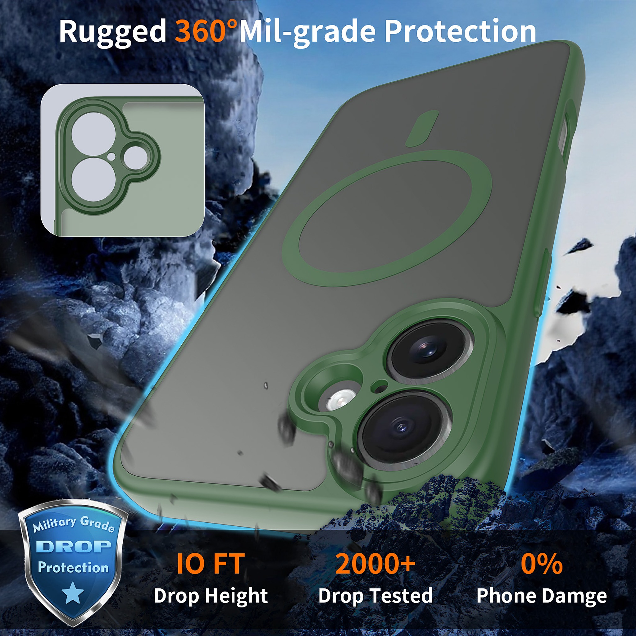 SendaFit Precise-Cutout Matte Skin-Feel MagSafe Case for iPhone 16 Plus detail 11