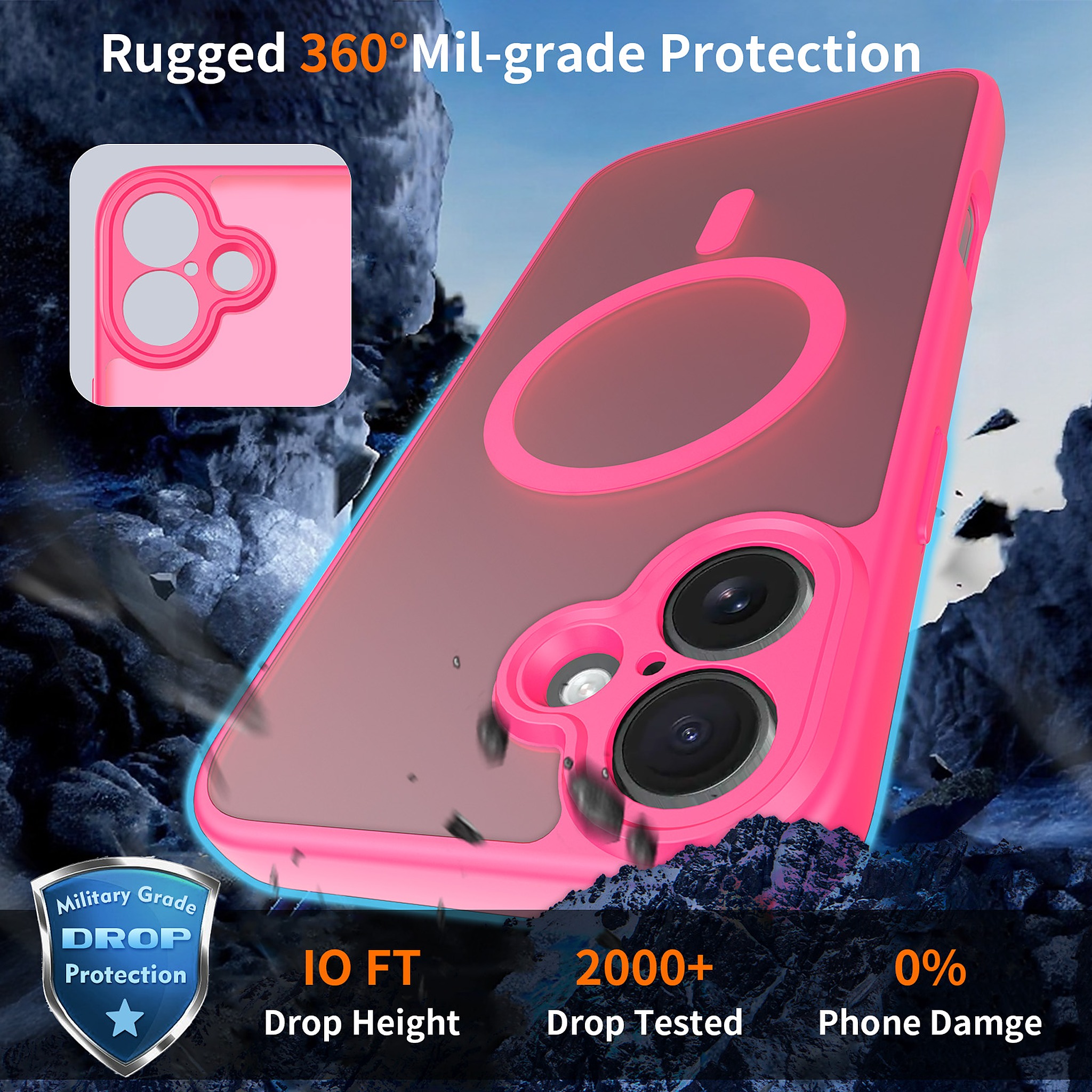 SendaFit Precise-Cutout Matte Skin-Feel MagSafe Case for iPhone 16 Plus detail 12