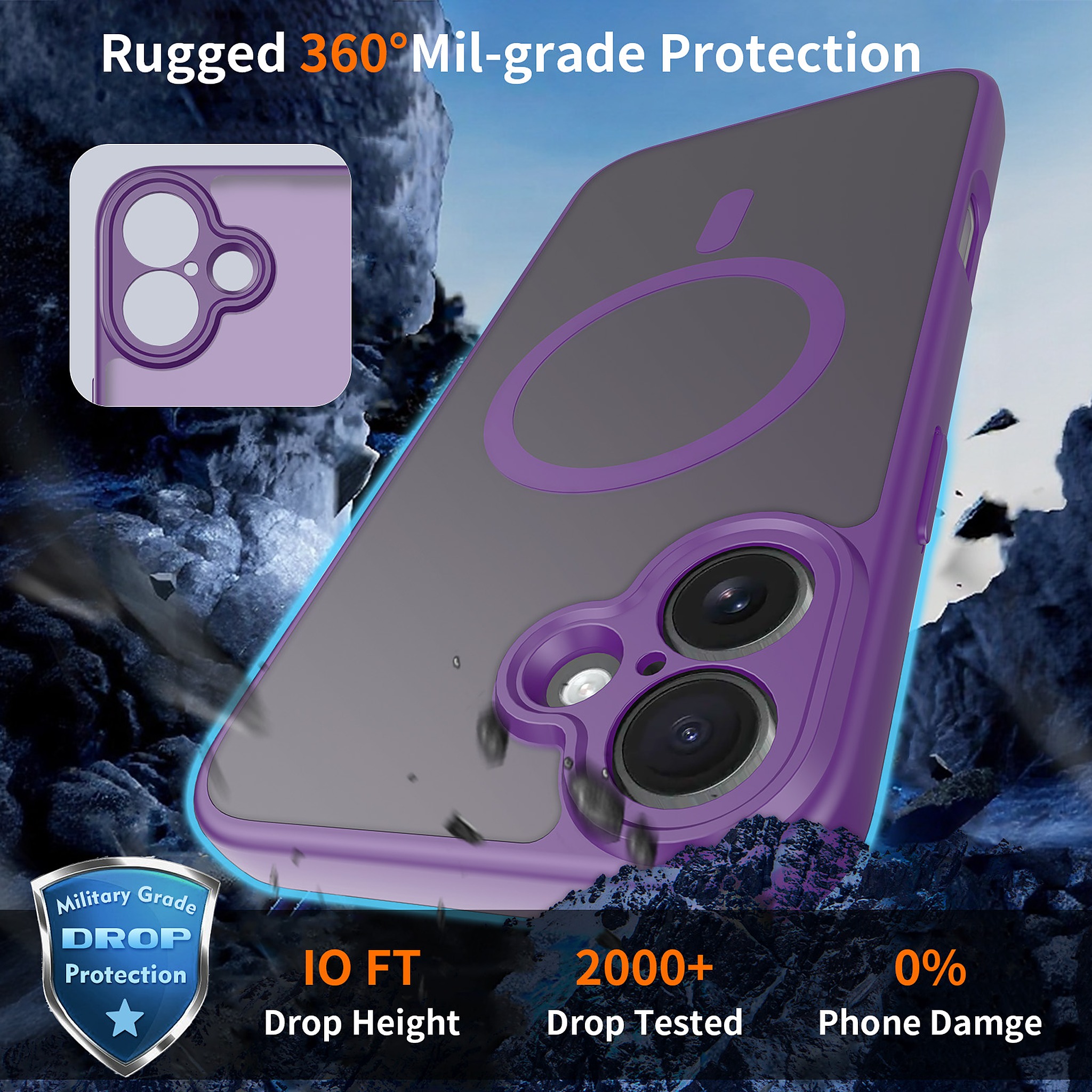 SendaFit Precise-Cutout Matte Skin-Feel MagSafe Case for iPhone 16 Plus detail 14