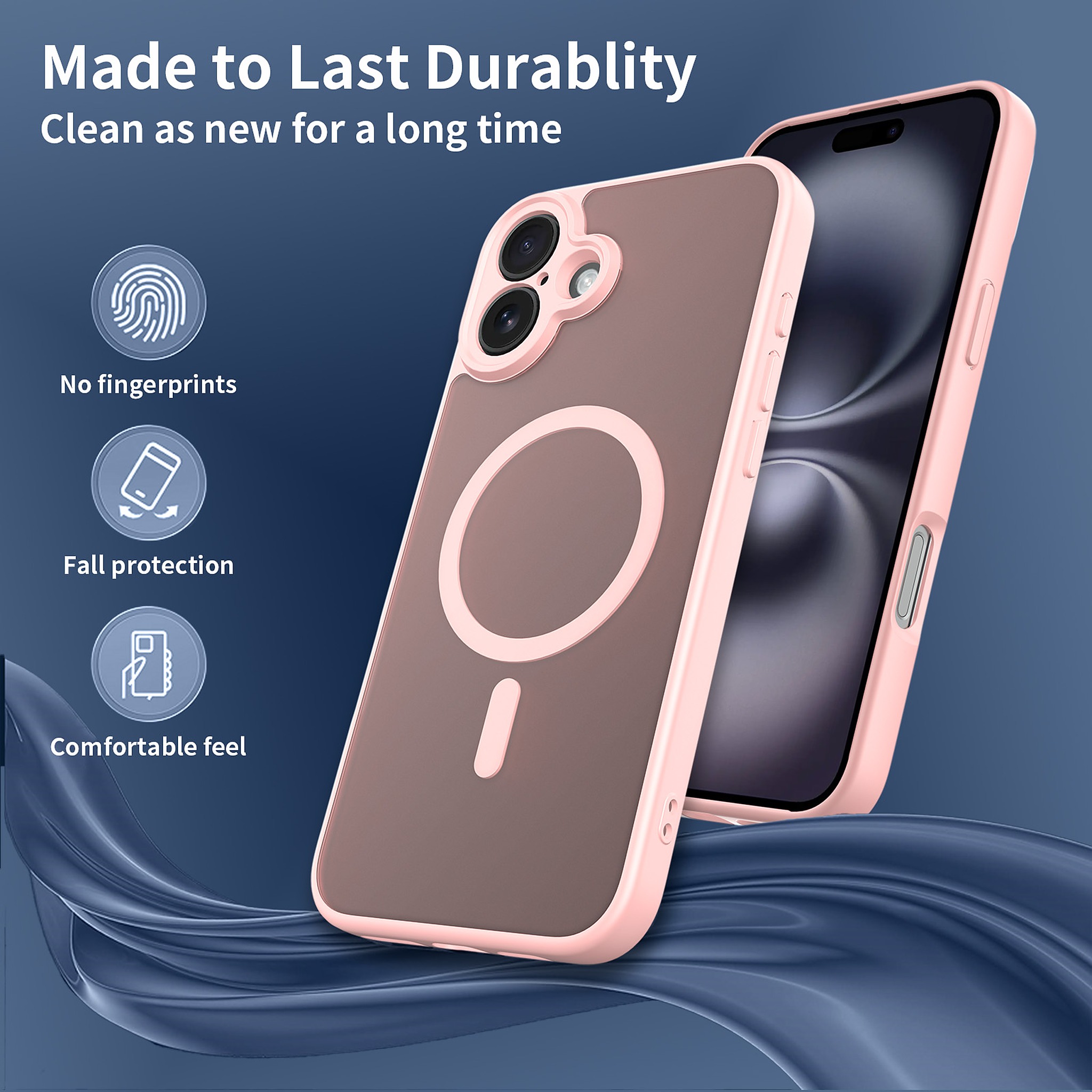 SendaFit Precise-Cutout Matte Skin-Feel MagSafe Case for iPhone 16 Plus detail 18