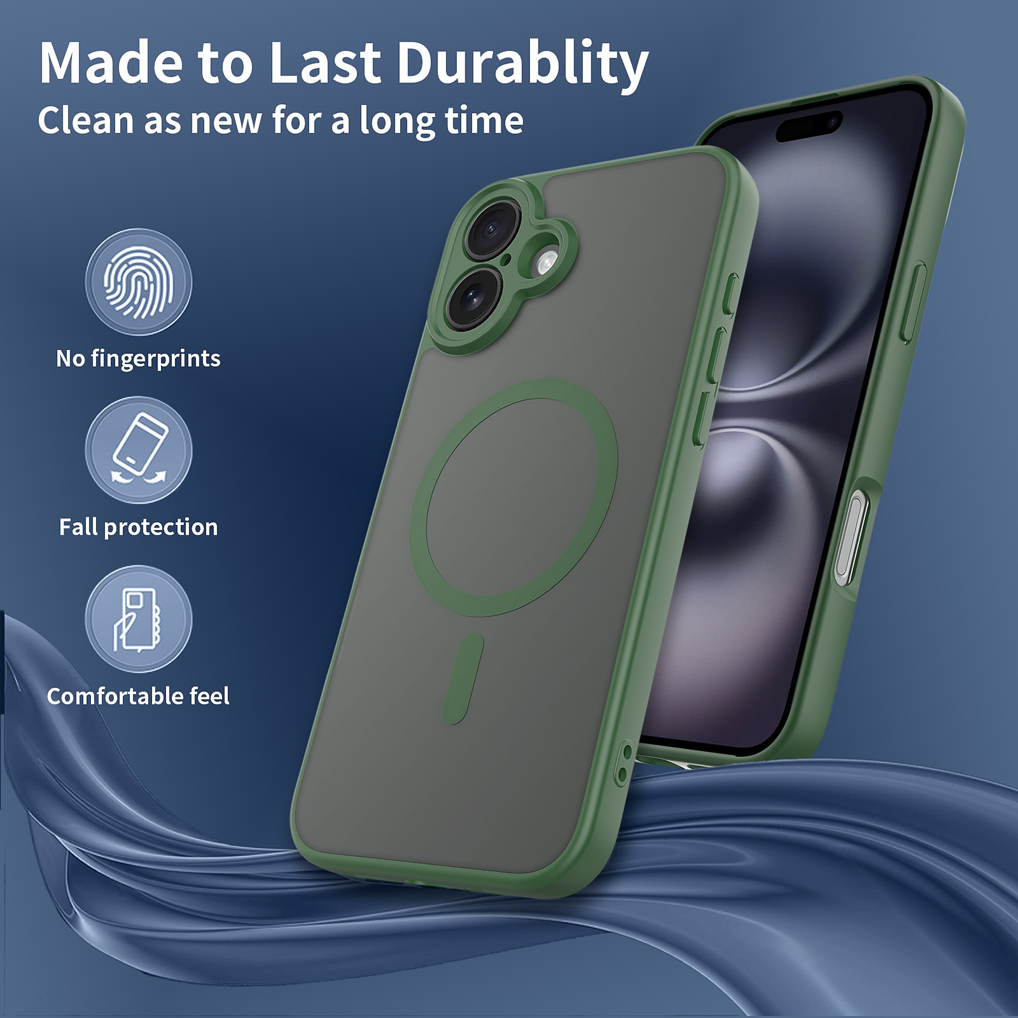 SendaFit Precise-Cutout Matte Skin-Feel MagSafe Case for iPhone 16 Plus detail 19