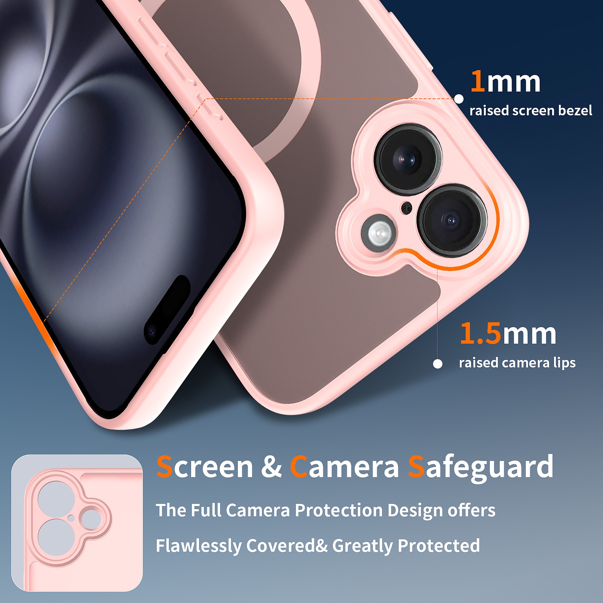 SendaFit Precise-Cutout Matte Skin-Feel MagSafe Case for iPhone 16 Plus detail 2