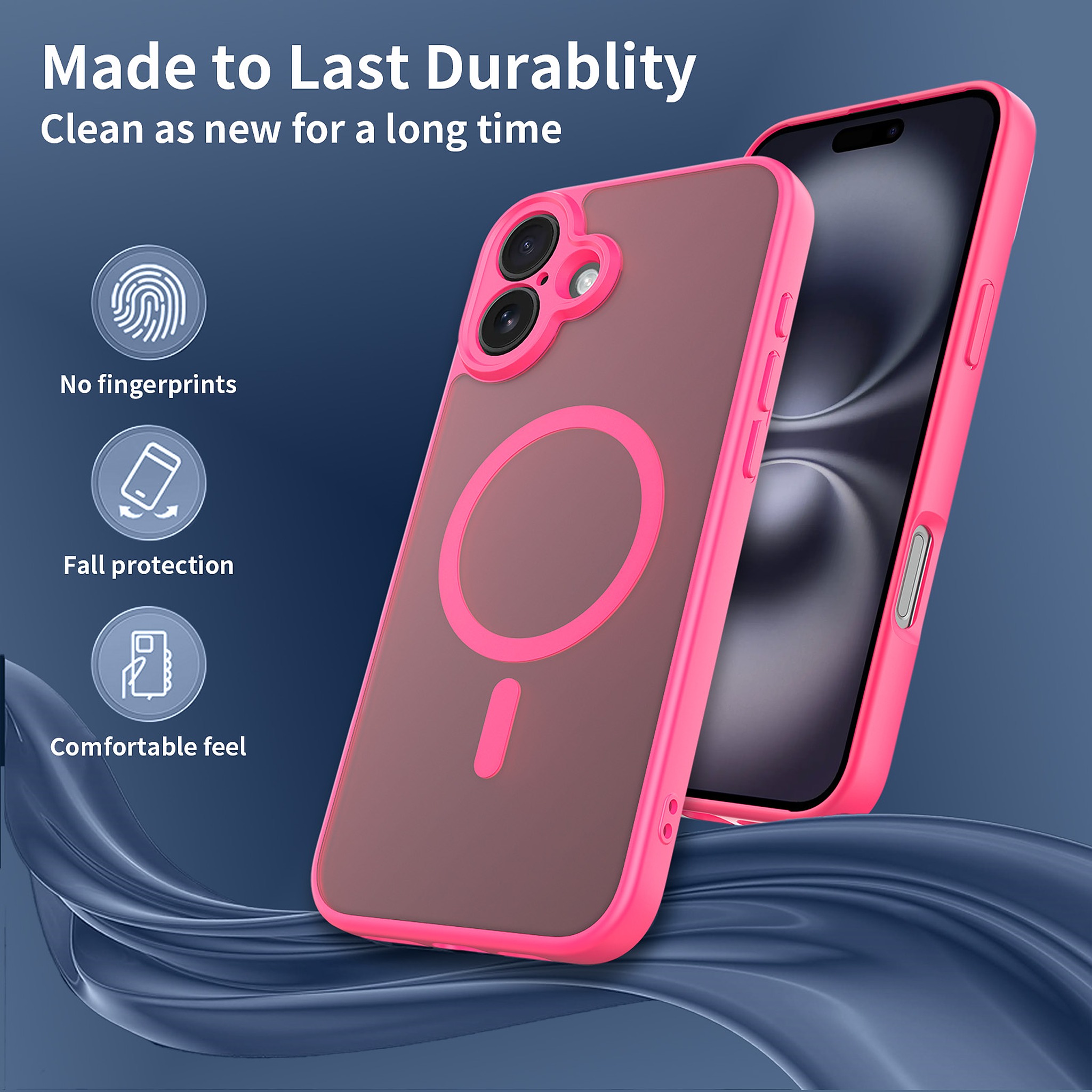 SendaFit Precise-Cutout Matte Skin-Feel MagSafe Case for iPhone 16 Plus detail 20