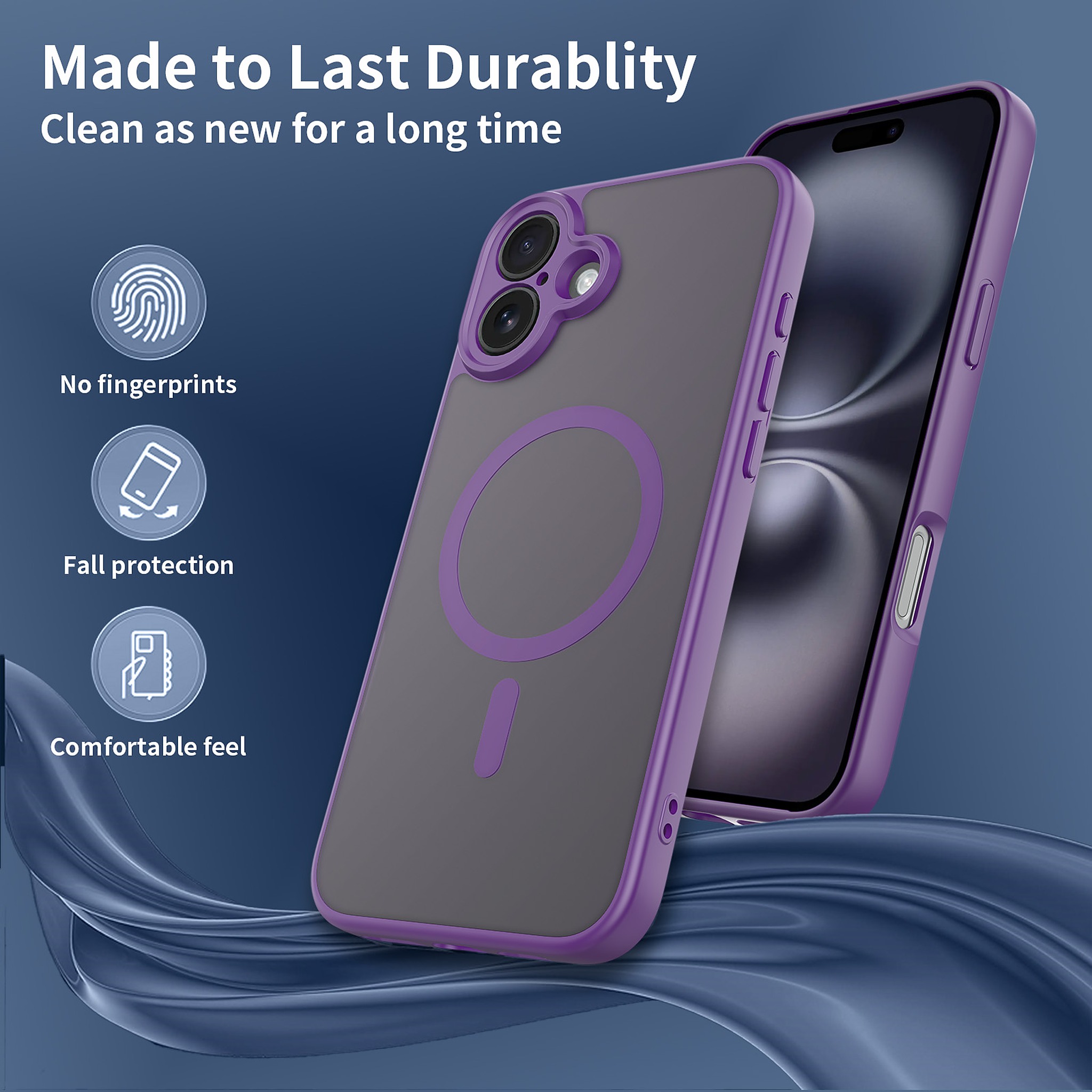 SendaFit Precise-Cutout Matte Skin-Feel MagSafe Case for iPhone 16 Plus detail 22
