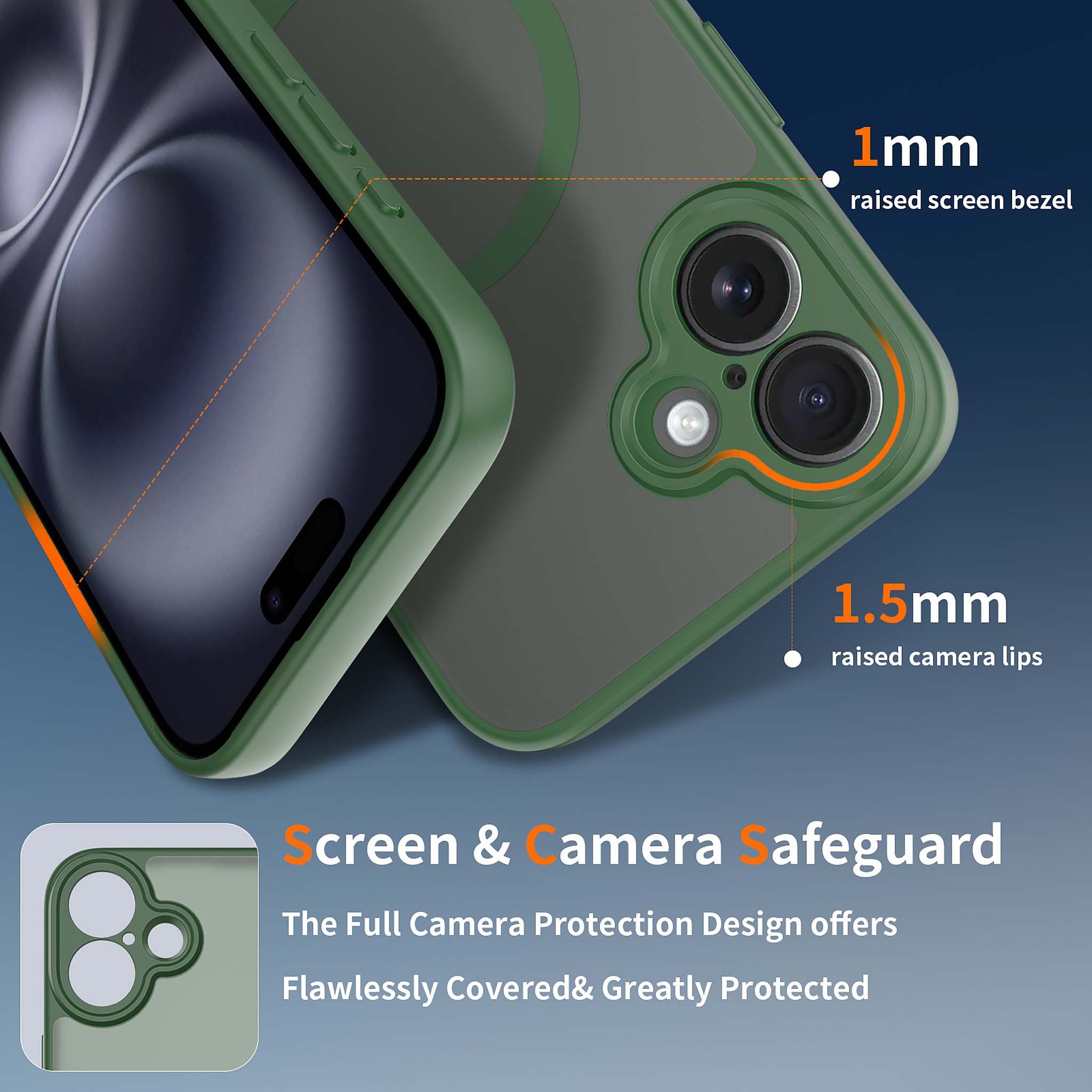 SendaFit Precise-Cutout Matte Skin-Feel MagSafe Case for iPhone 16 Plus detail 3