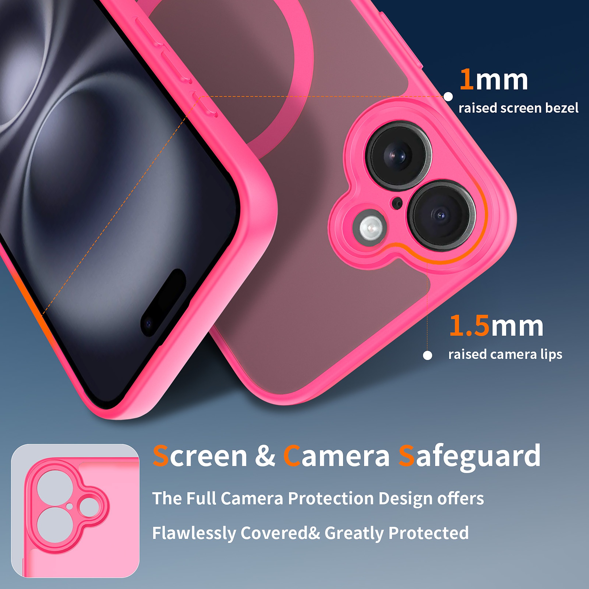 SendaFit Precise-Cutout Matte Skin-Feel MagSafe Case for iPhone 16 Plus detail 4