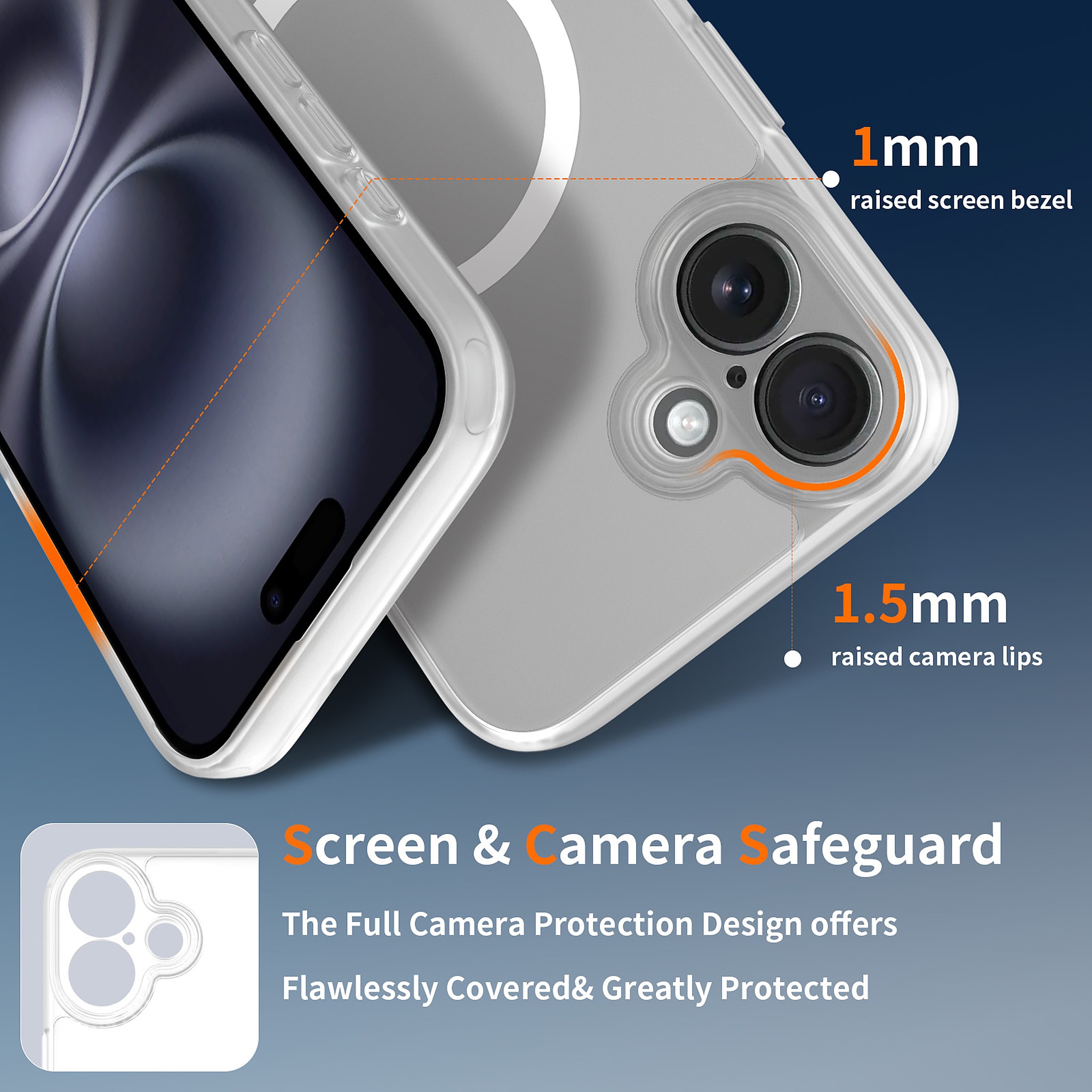 SendaFit Precise-Cutout Matte Skin-Feel MagSafe Case for iPhone 16 Plus detail 5