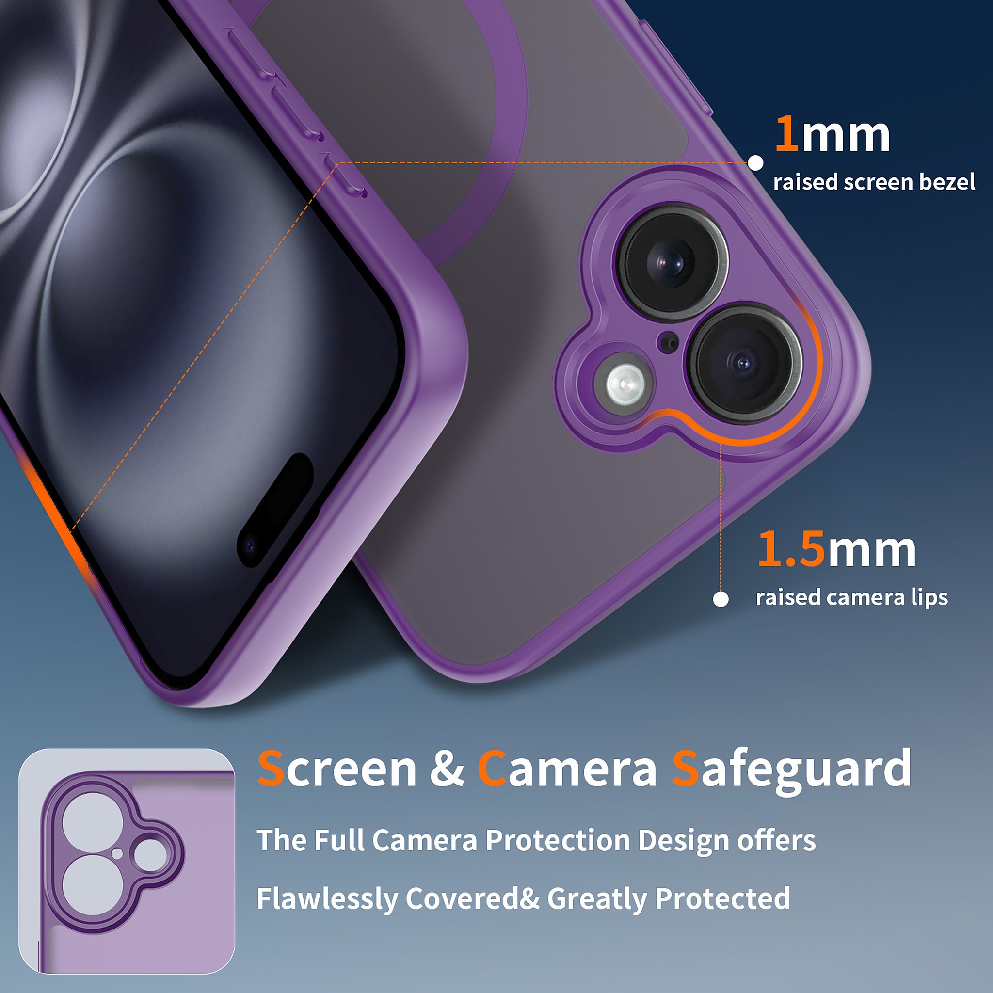 SendaFit Precise-Cutout Matte Skin-Feel MagSafe Case for iPhone 16 Plus detail 6
