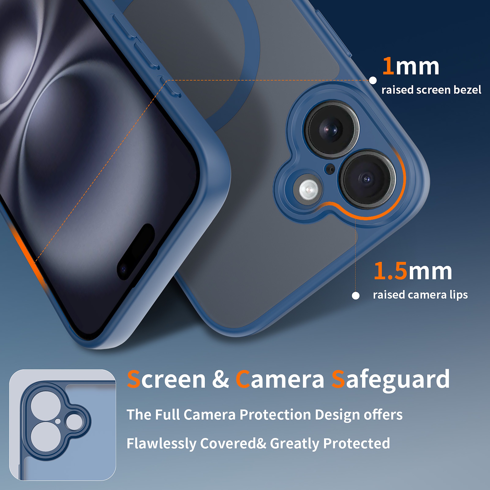 SendaFit Precise-Cutout Matte Skin-Feel MagSafe Case for iPhone 16 Plus detail 7