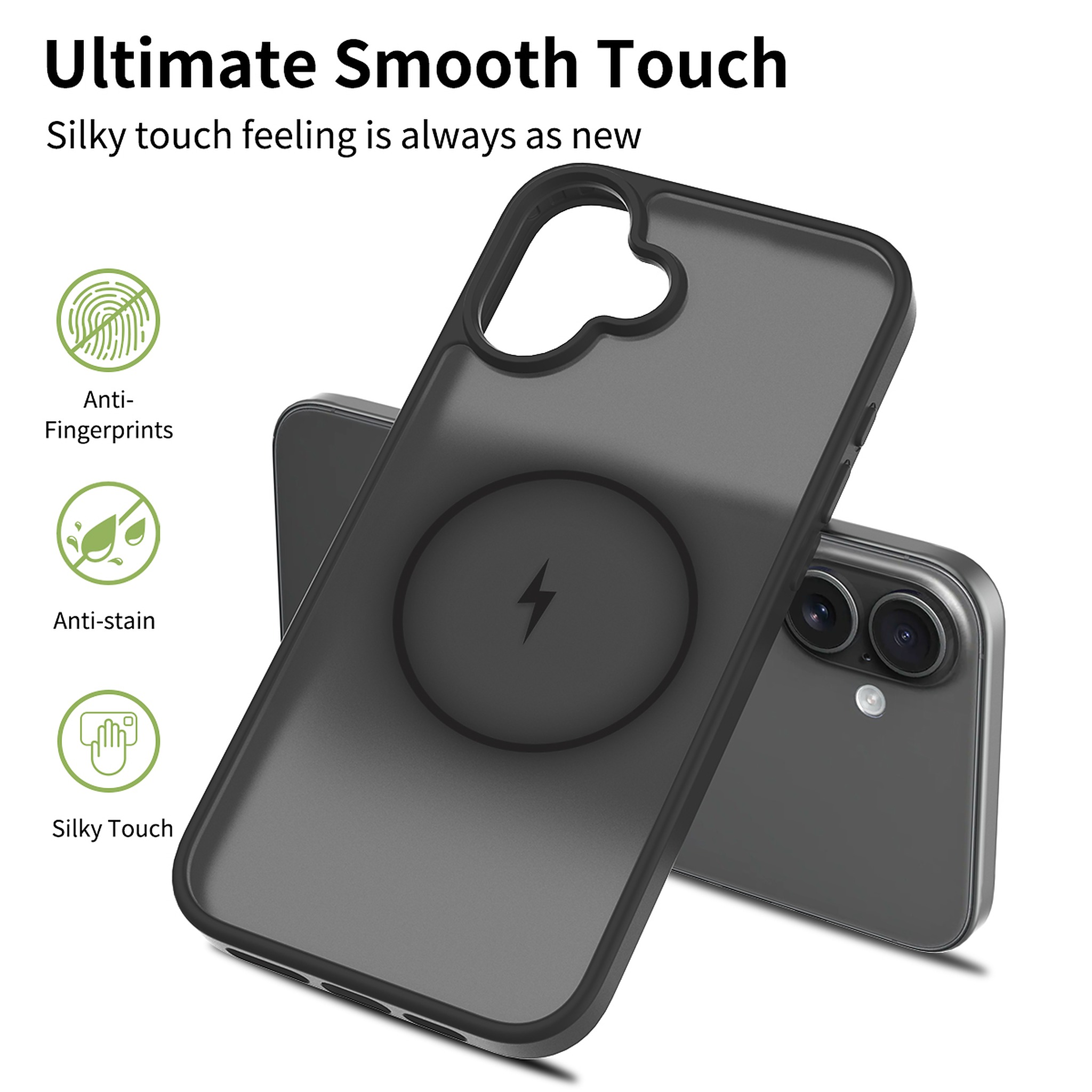 SendaFit Matte Skin-Feel Camera-Button Two-in-One MagSafe Case for iPhone 16 Plus detail 5