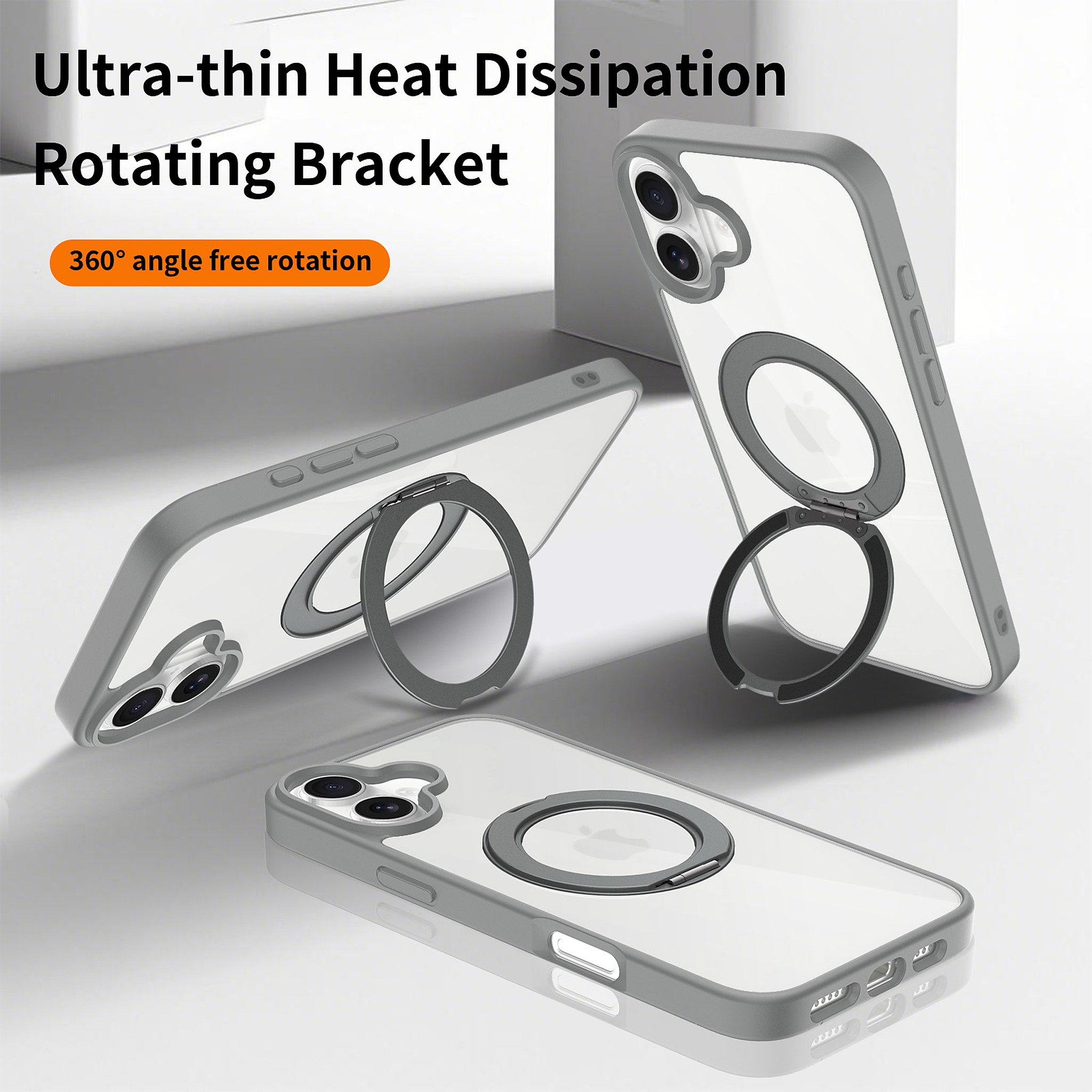 SendaFit Clear 360° Stand Case for iPhone 16 Plus detail 19