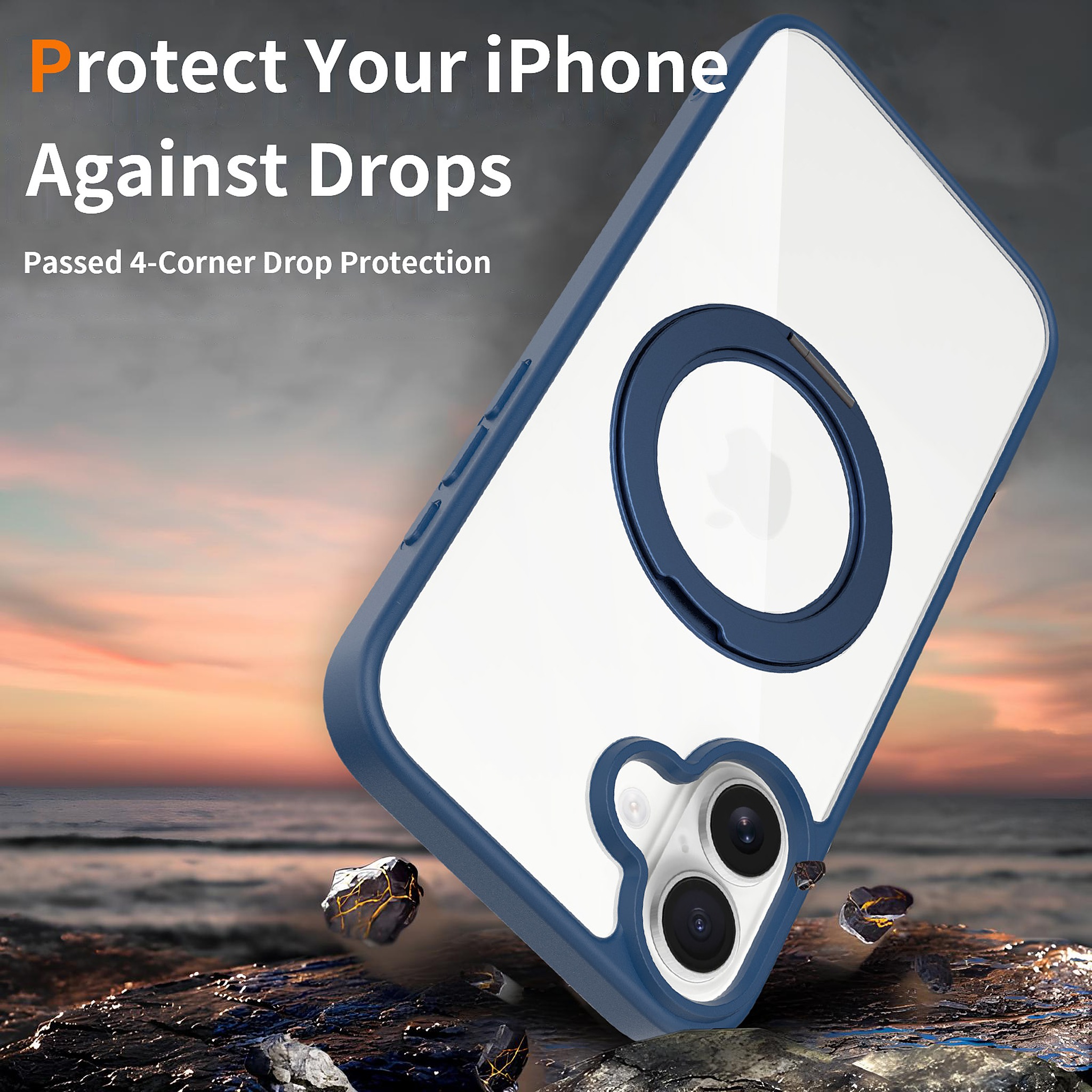 SendaFit Clear 360° Stand Case for iPhone 16 Plus detail 21