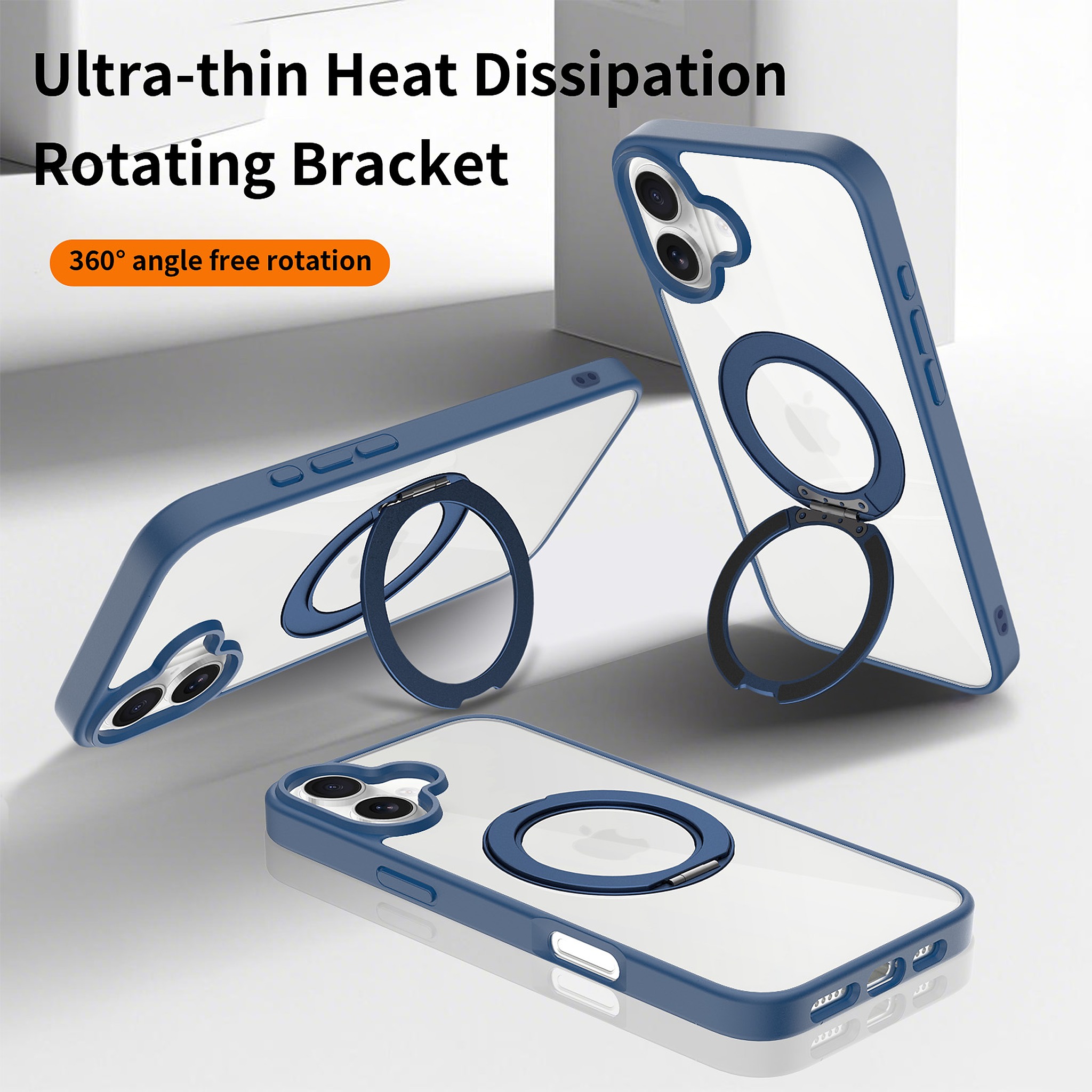 SendaFit Clear 360° Stand Case for iPhone 16 Plus detail 24