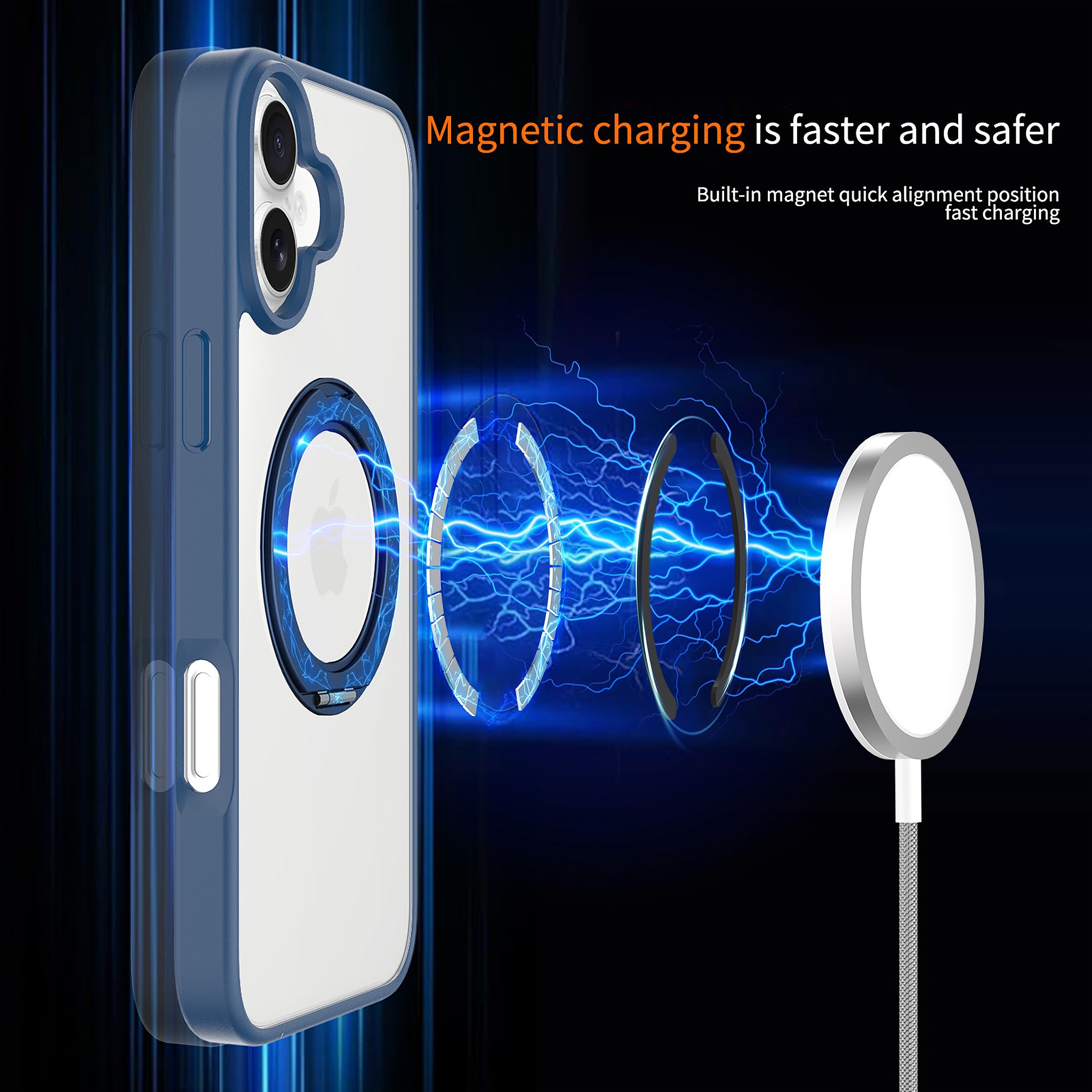 SendaFit Clear 360° Stand Case for iPhone 16 Plus detail 25