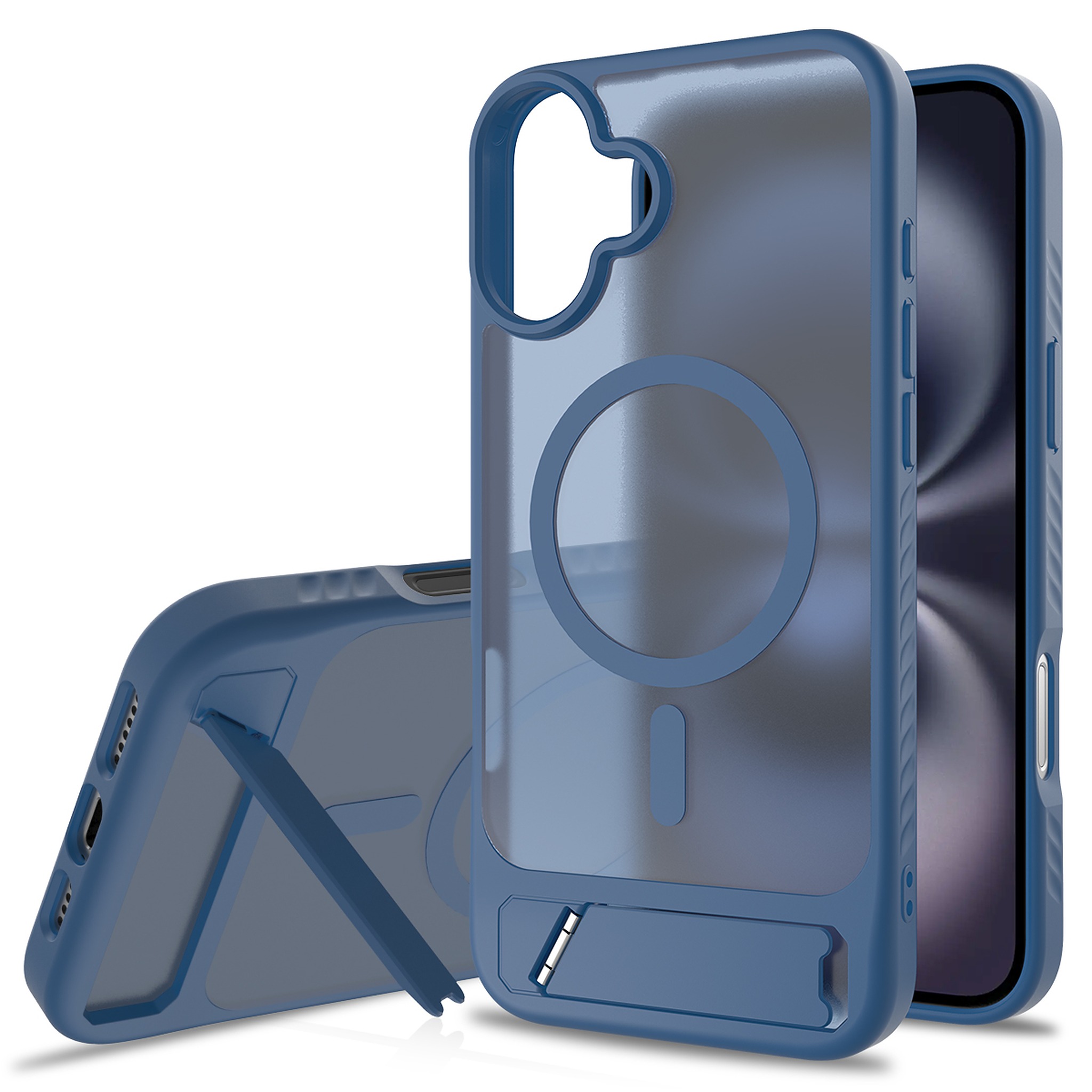SendaFit Matte 45° Kickstand Case for iPhone 16 Plus - Royal Blue
