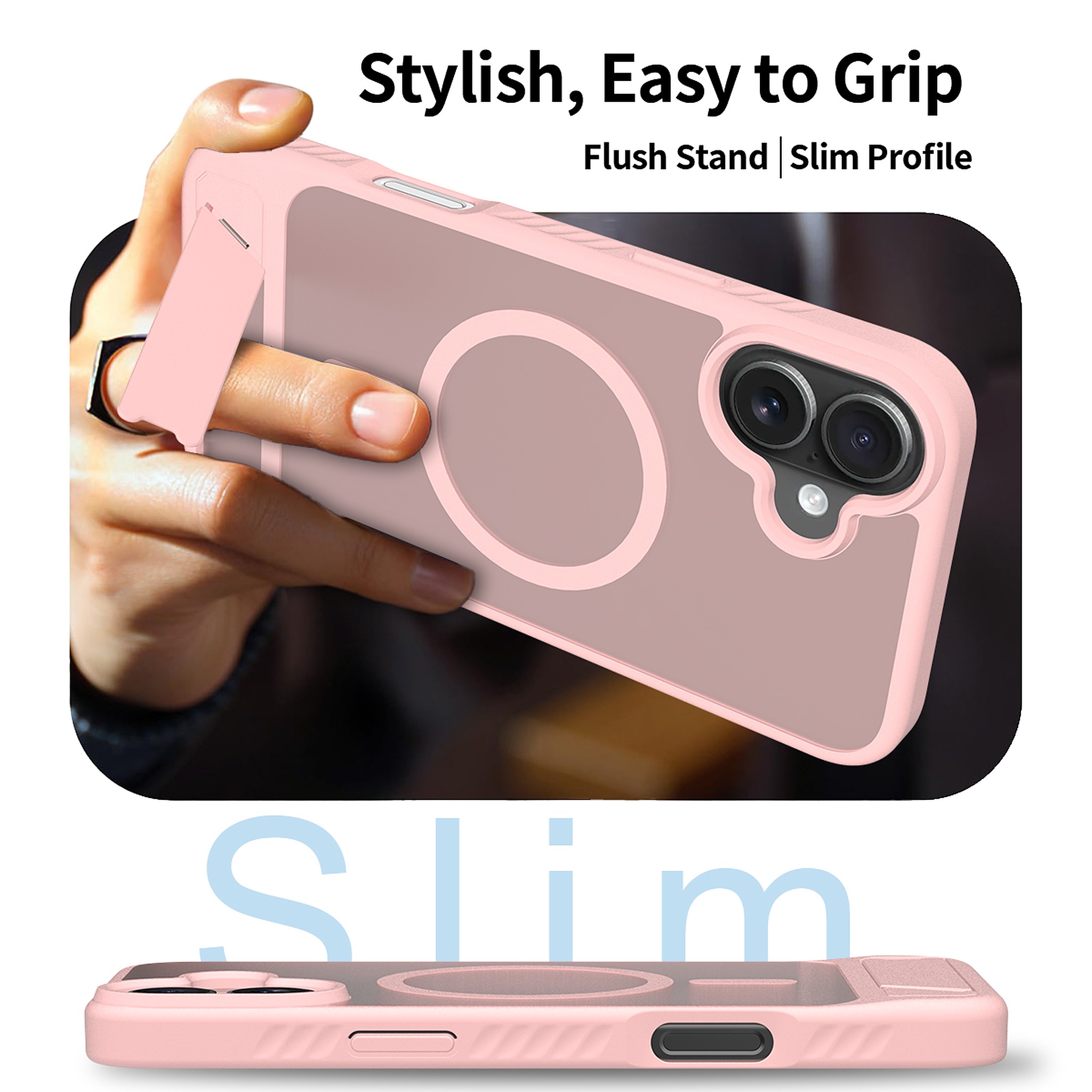 SendaFit Matte 45° Kickstand Case for iPhone 16 Plus detail 1