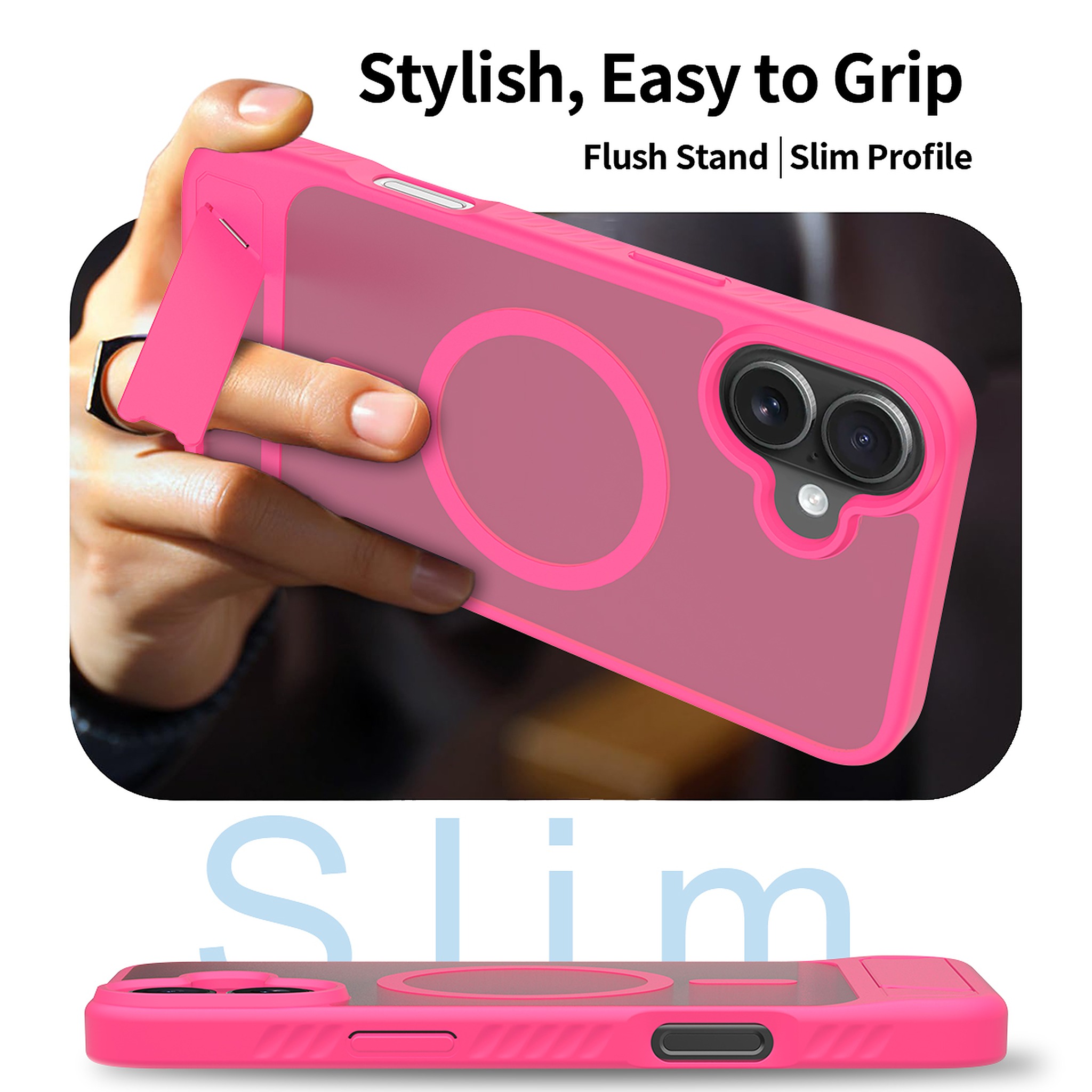 SendaFit Matte 45° Kickstand Case for iPhone 16 Plus detail 2