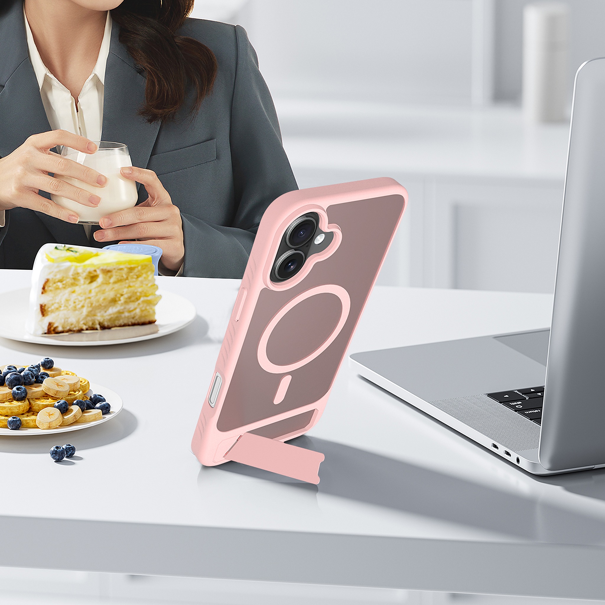 SendaFit Matte 45° Kickstand Case for iPhone 16 Plus detail 30