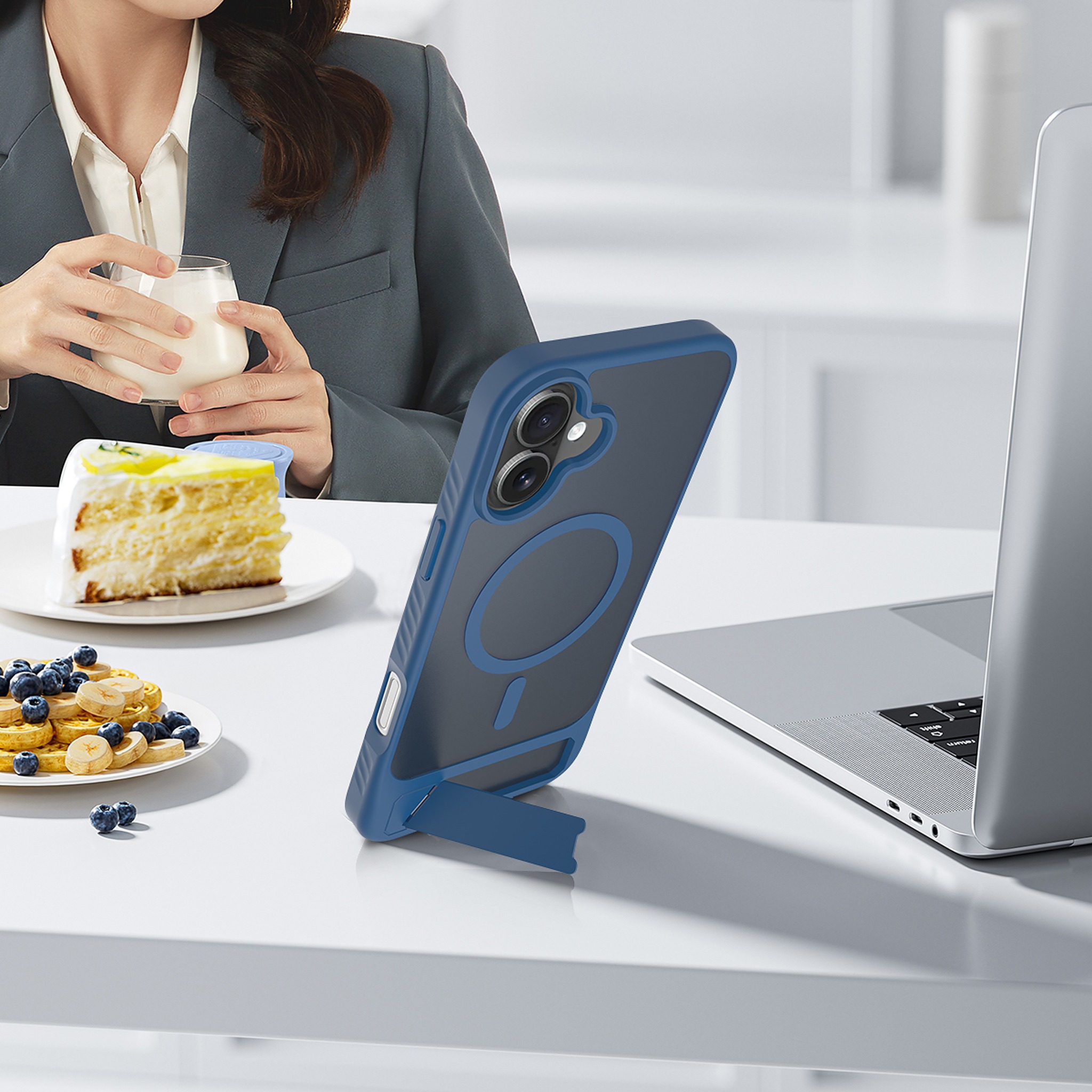 SendaFit Matte 45° Kickstand Case for iPhone 16 Plus detail 33