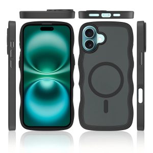 SendaFit Skin-Feel Two-in-One MagSafe Case for iPhone 16 Plus (Orange Accent)