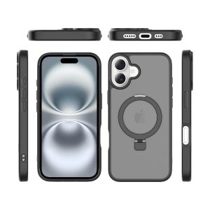 SendaFit Matte Skin-Feel Racket-Stand Case for iPhone 16 Plus