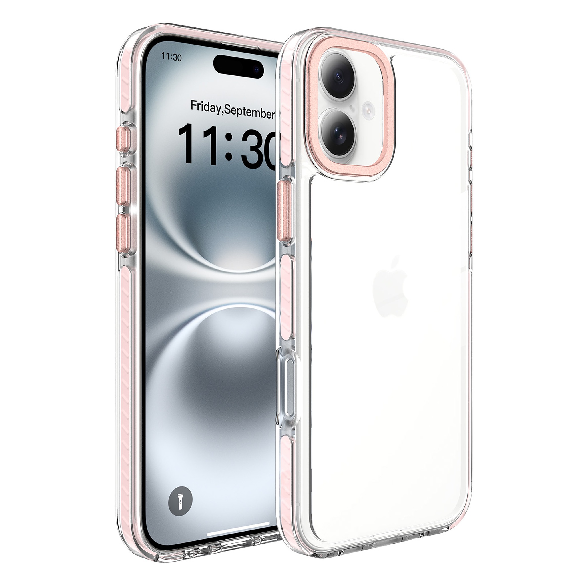 SendaFit Iridescent Two-Tone Case for iPhone 16 Plus - Light Pink