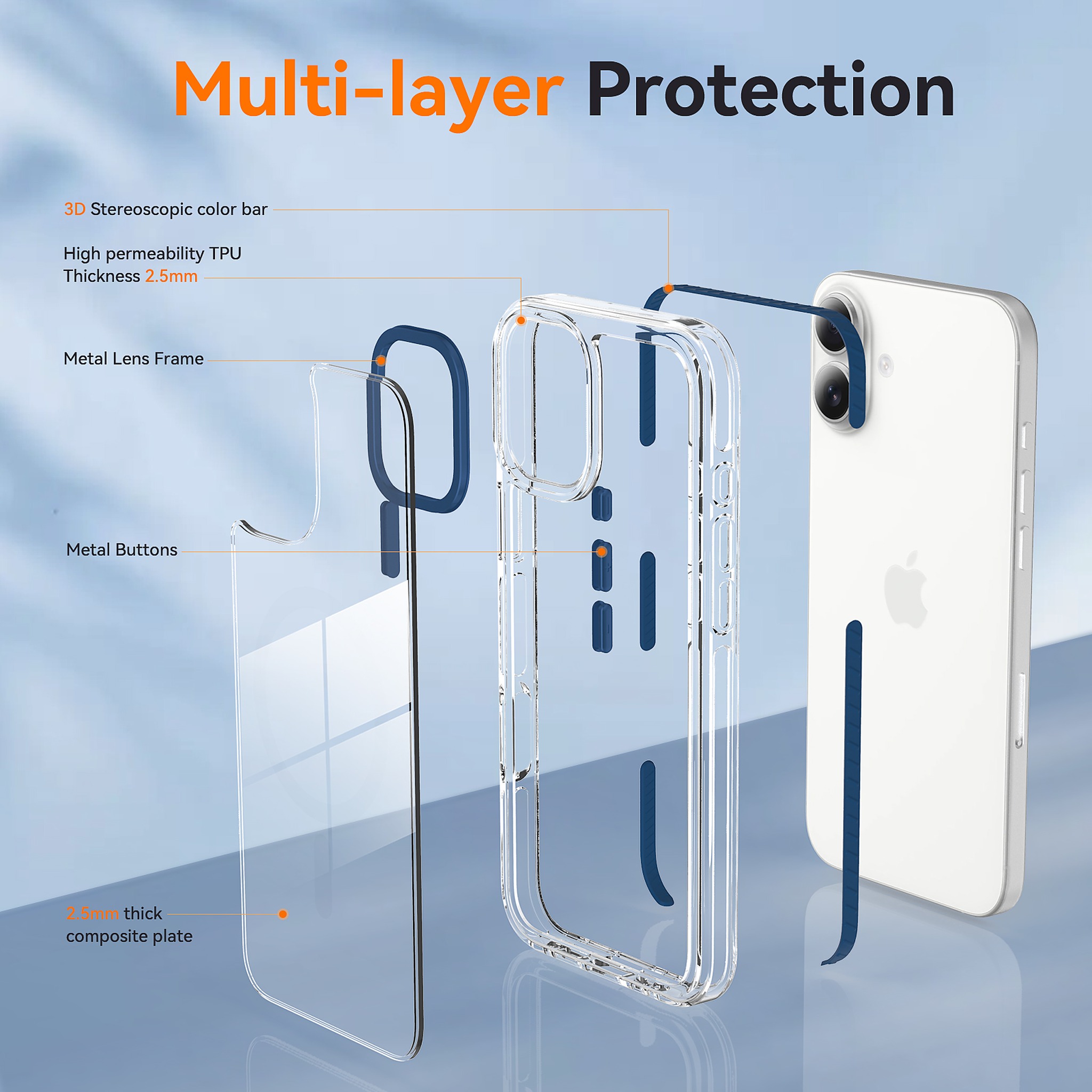 SendaFit Iridescent Two-Tone Case for iPhone 16 Plus detail 4