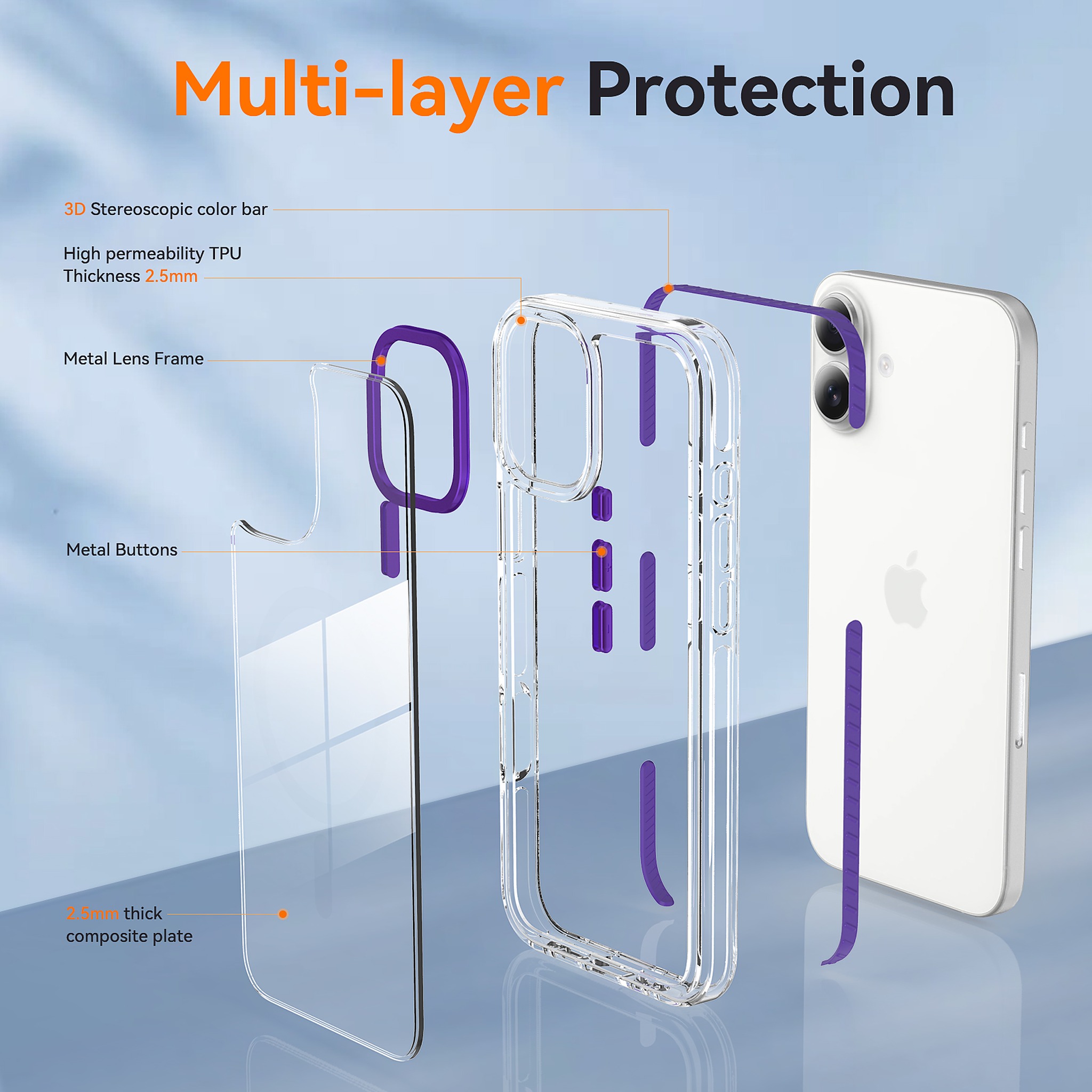 SendaFit Iridescent Two-Tone Case for iPhone 16 Plus detail 9